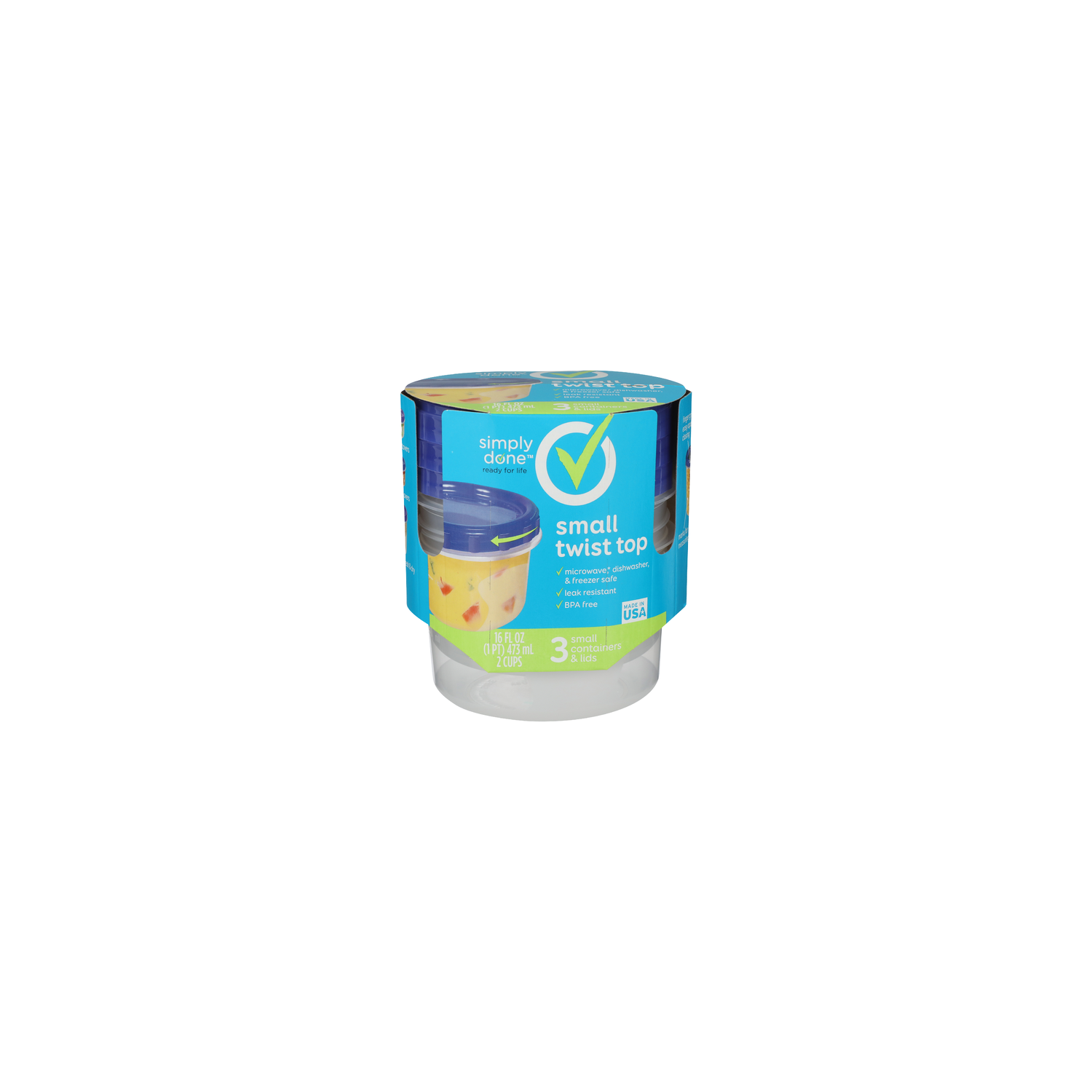 Simply Done Small Twist Top - 5.333 Fluid Ounce - 3 Count Image 1 of 2