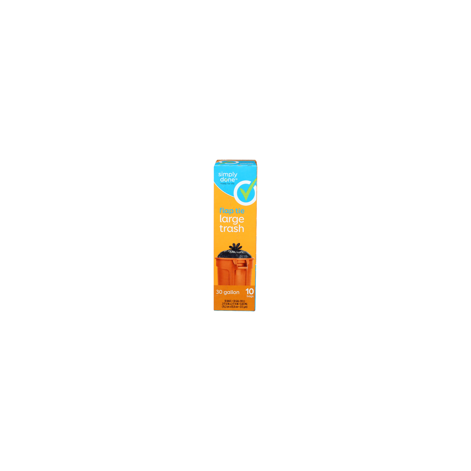 Simply Done Flap Tie Large Trash - 30 Gallon - 10 Count Image 1 of 2