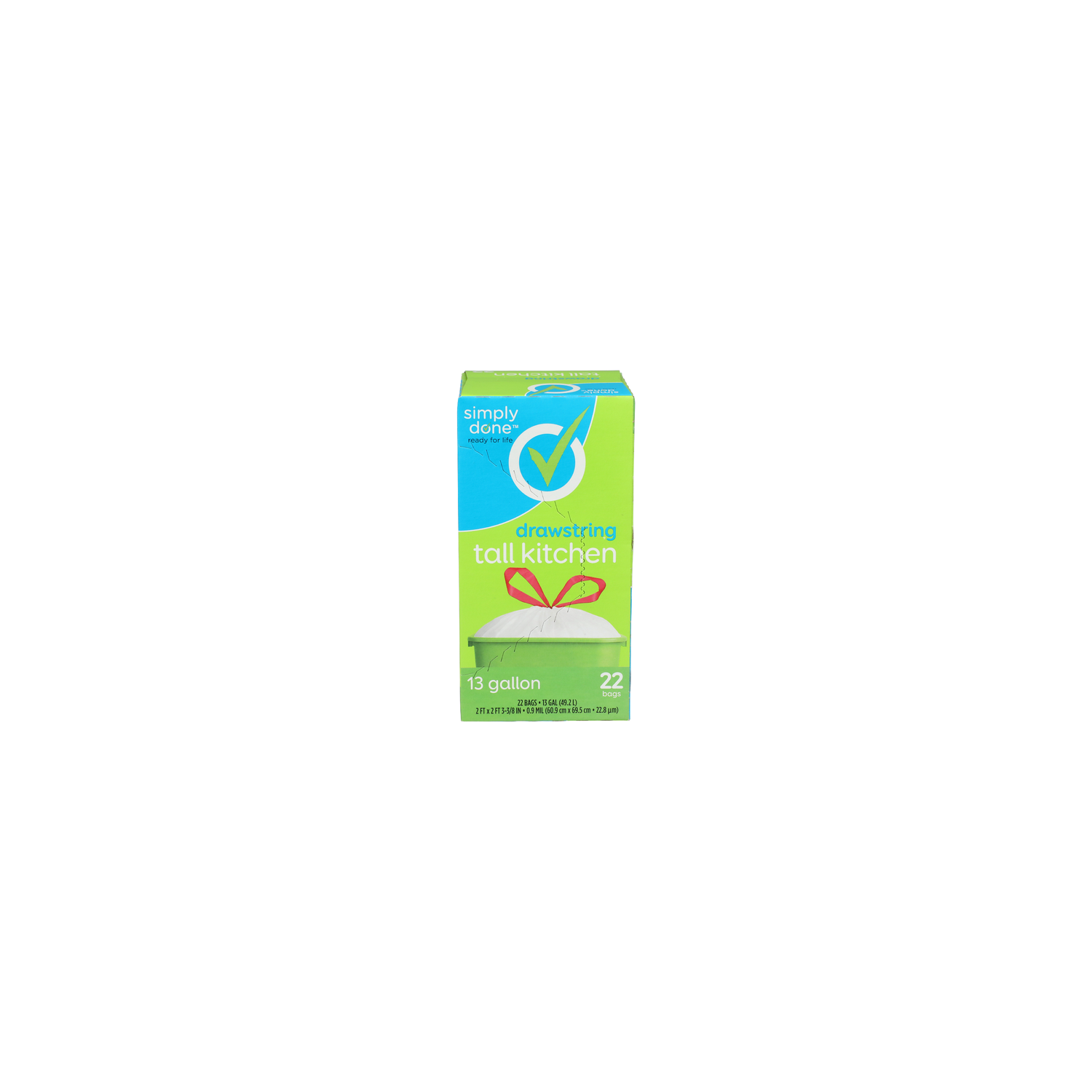 Simply Done Drawstring Tall Kitchen - 13 Gallon - 22 Count Image 1 of 2