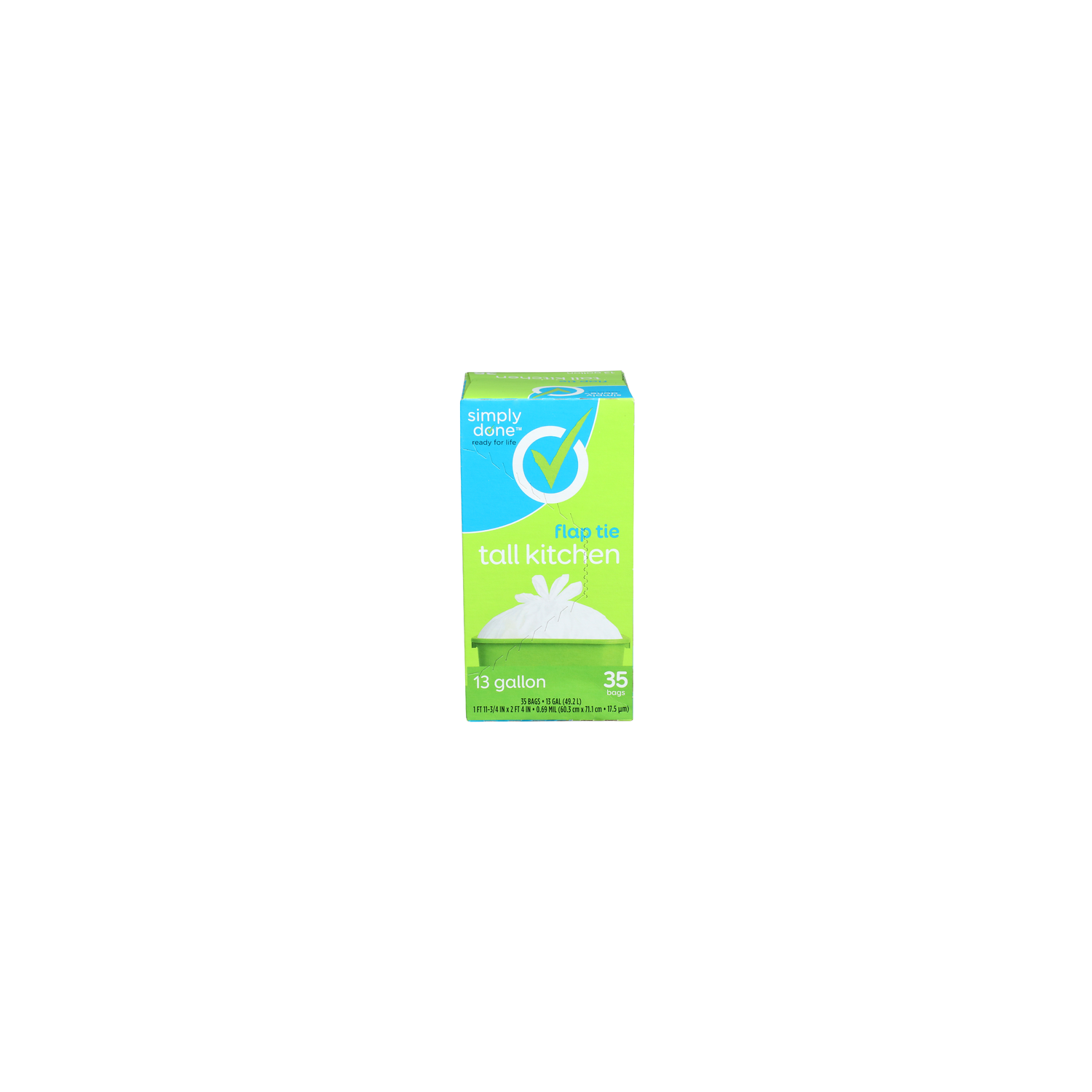 Simply Done Flap Tie Tall Kitchen - 13 Gallon - 35 Count Image 1 of 2