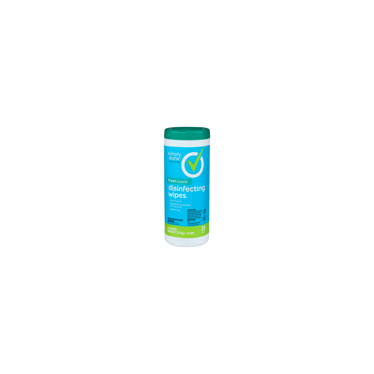 Simply Done Fresh Scent Disinfecting Wipes₁ ₁includes Weight Of Absorbent Wipe - 0.2 Ounce - 35 Count Image 1 of 3