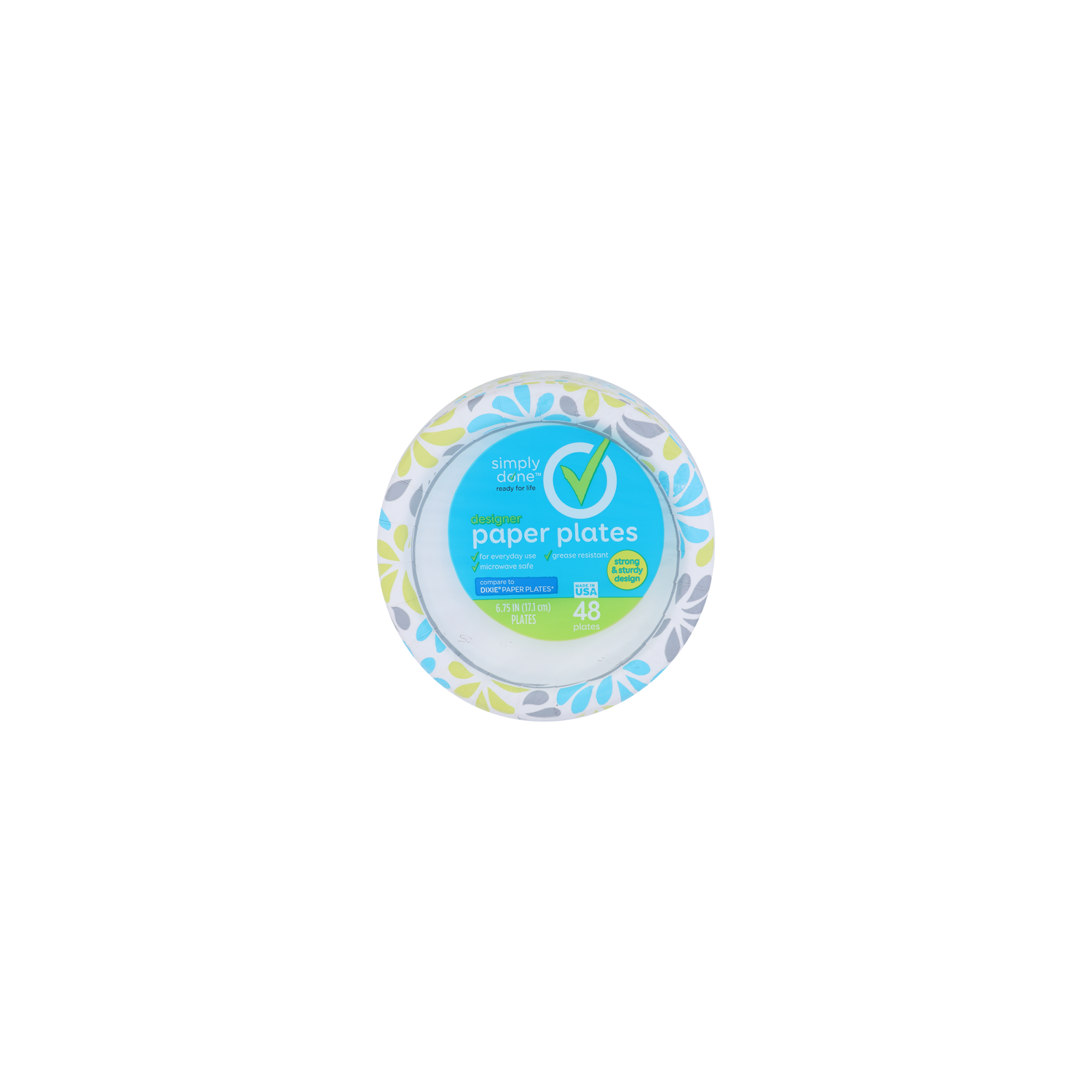 Simply Done Designer Paper Plates - 48 Count Image 1 of 2