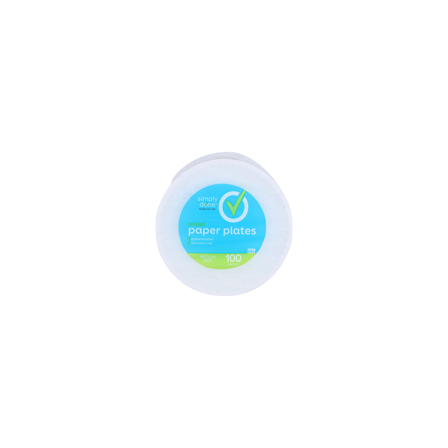 Simply Done Coated Paper Plates - 100 Count Image 1 of 2