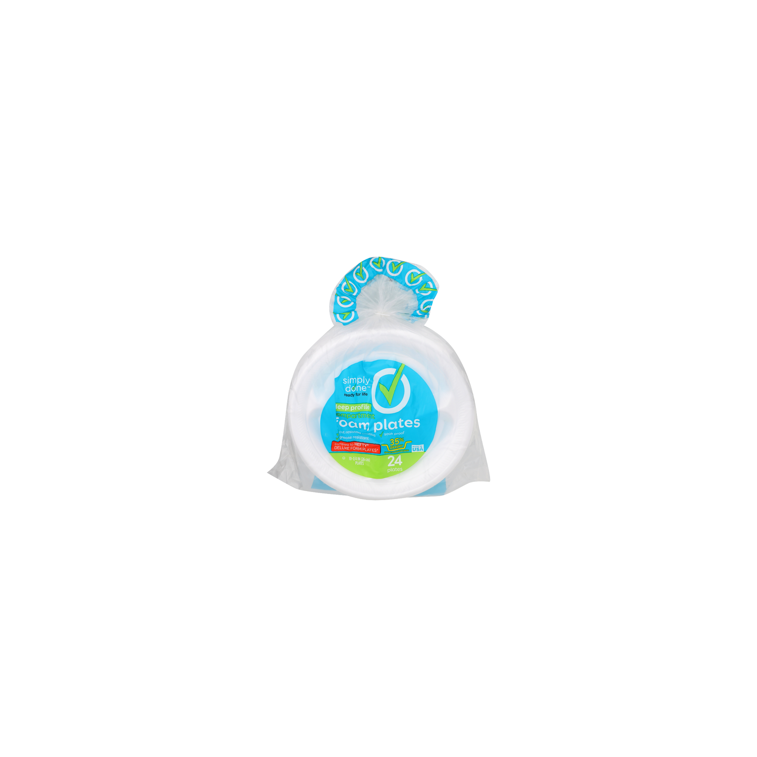 Simply Done Foam Plates - 24 Count Image 1 of 2