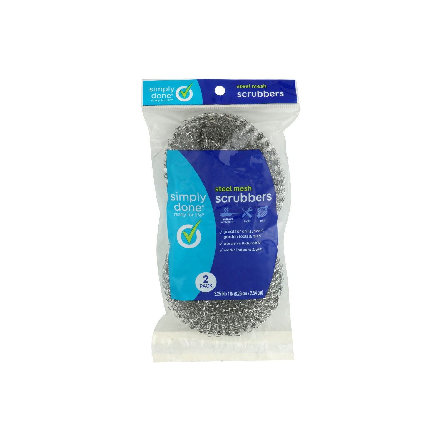 Simply Done Steel Mesh Scrubbers - 2 Count Image 1 of 2