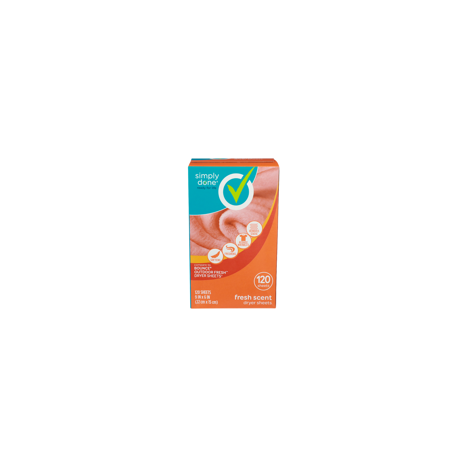 Simply Done Fresh Scent Dryer Sheets - 120 Count Image 1 of 3