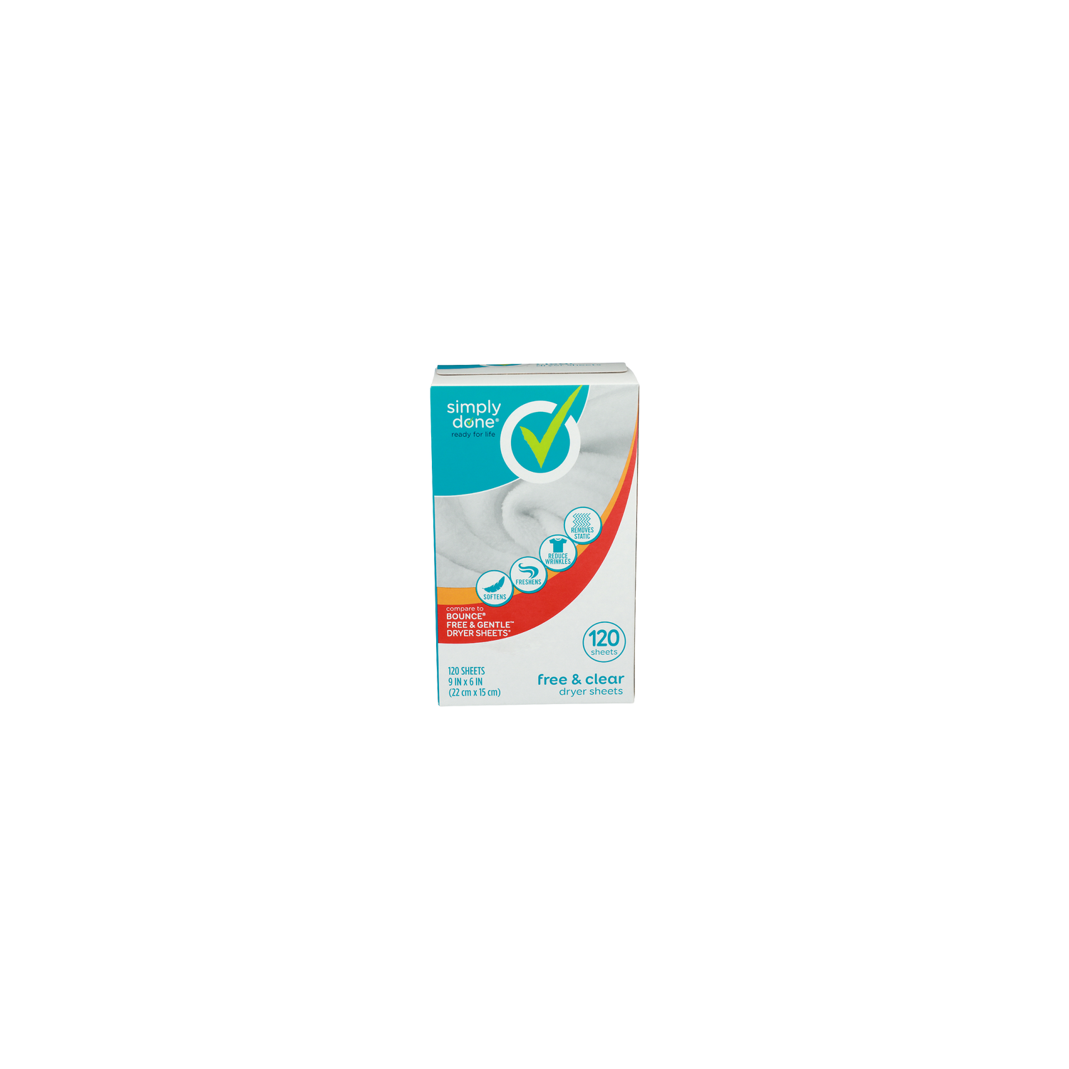 Simply Done Free & Clear Dryer Sheets - 120 Count Image 1 of 3