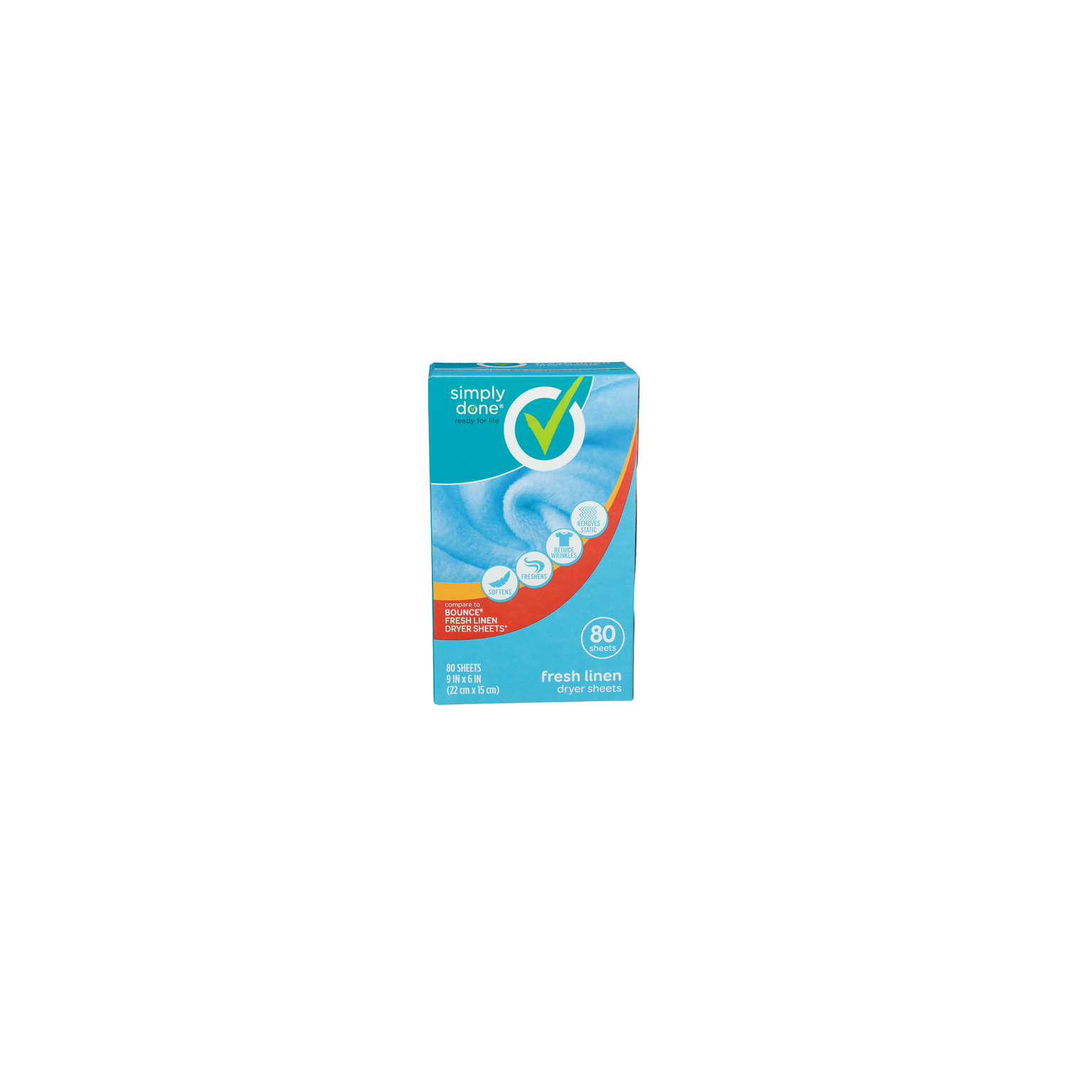 Simply Done Fresh Linen Dryer Sheets - 80 Count Image 1 of 3