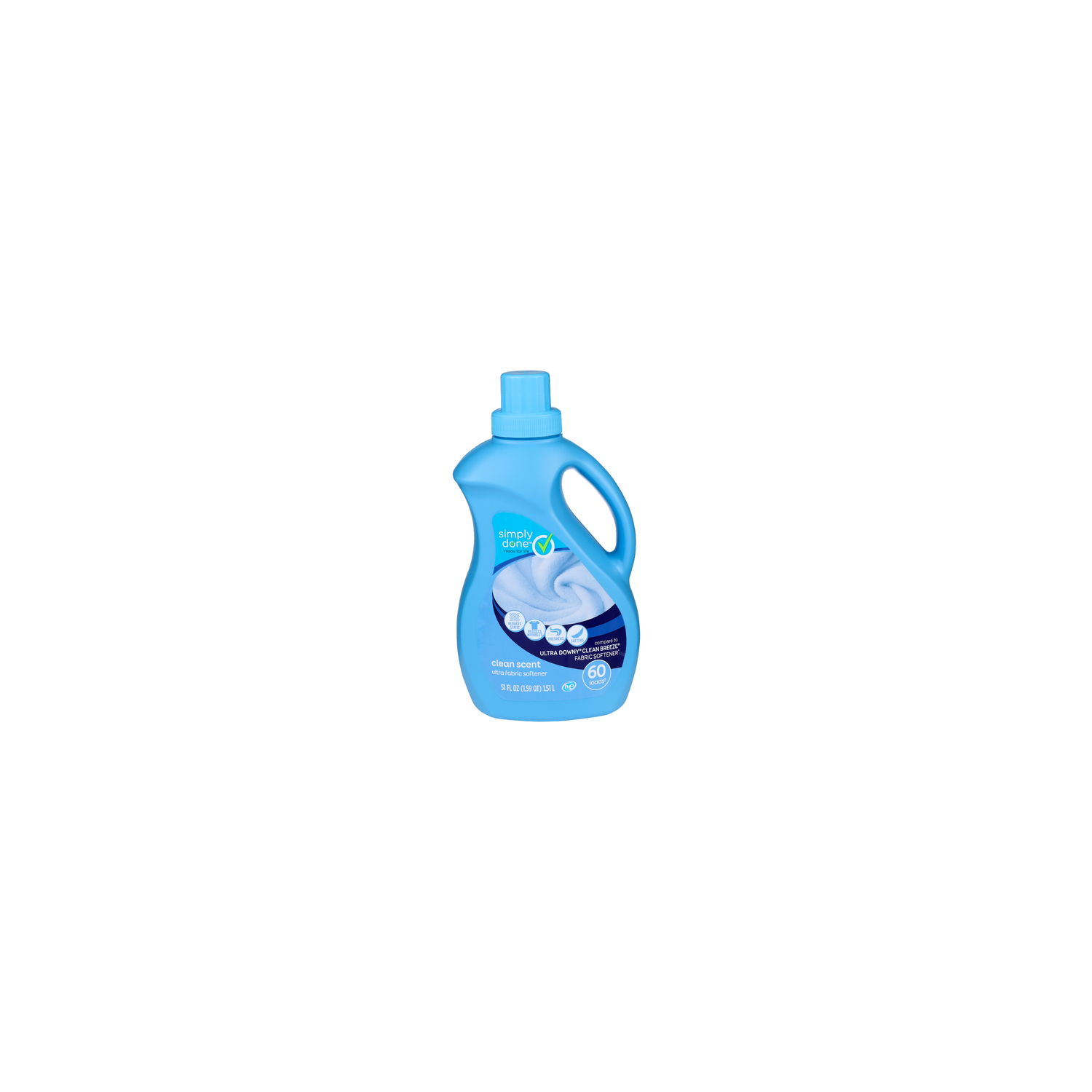 Simply Done Clean Scent Ultra Fabric Softener - 0.85 Fluid Ounce - 60 Count Image 1 of 3