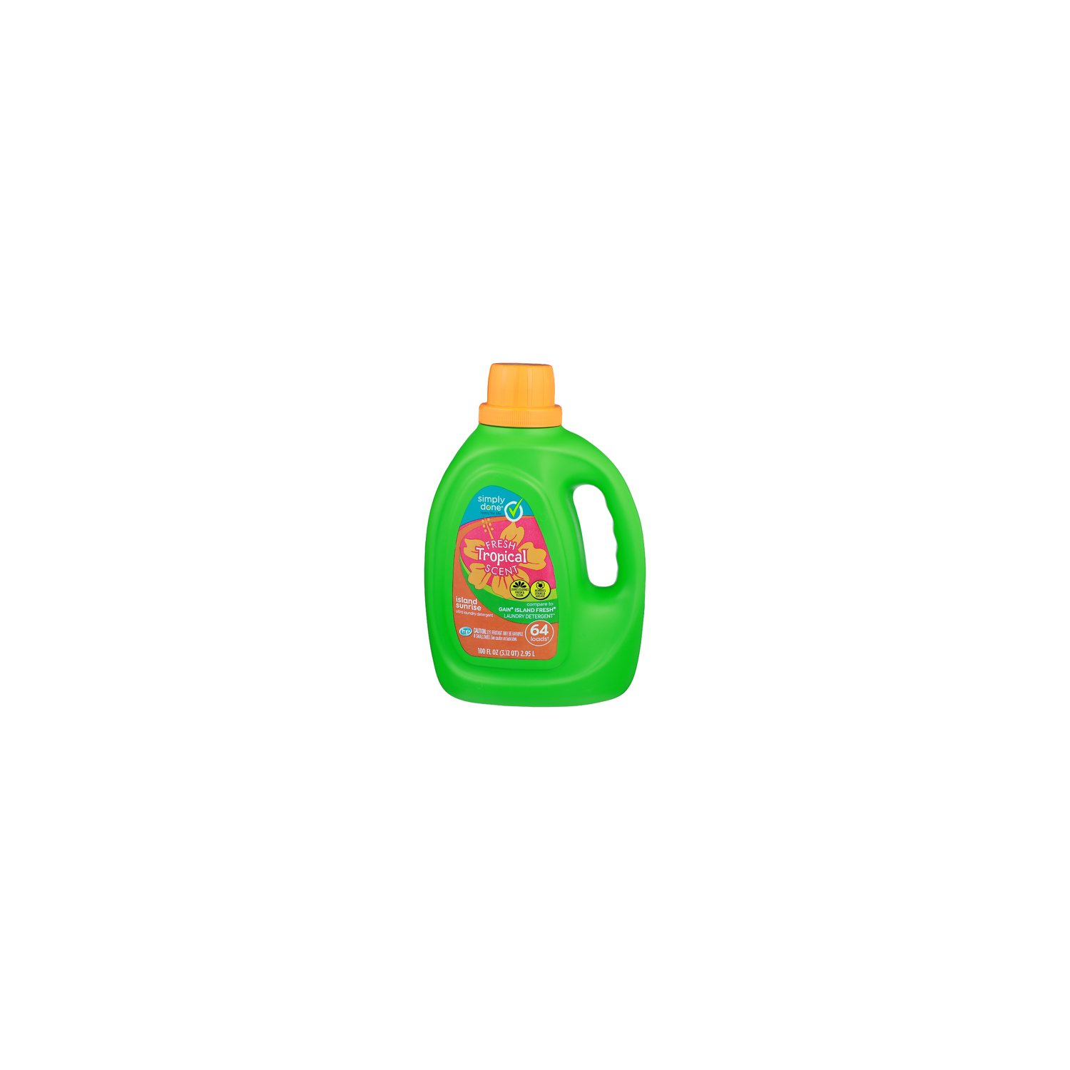 Simply Done Fresh Tropical Scent Island Sunrise Ultra Laundry Detergent - 1.563 Fluid Ounce - 64 Count Image 1 of 3