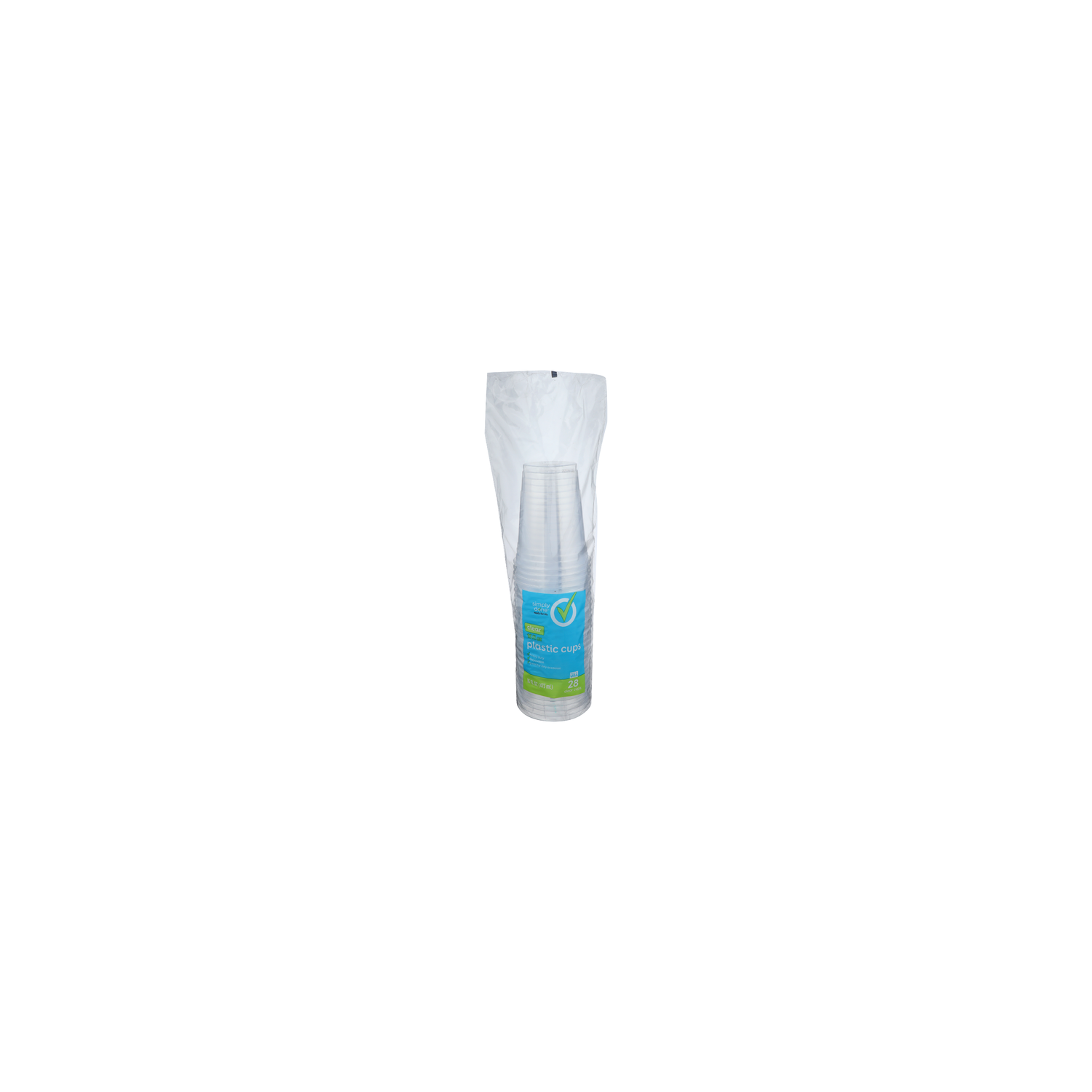 Simply Done Clear Plastic Cups - 28 Count Image 1 of 2