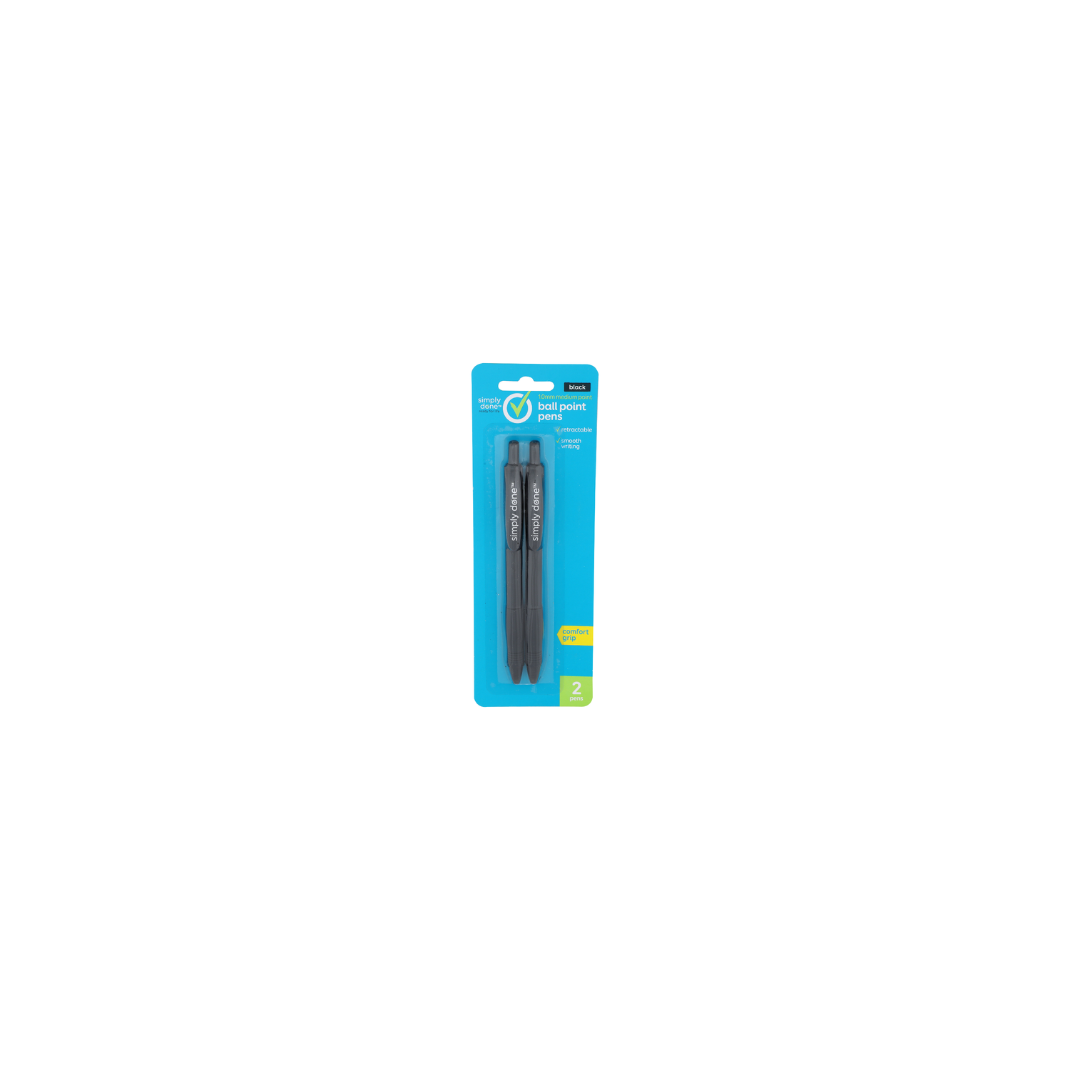 Simply Done Black Ball Point Pens - 2 Count Image 1 of 2