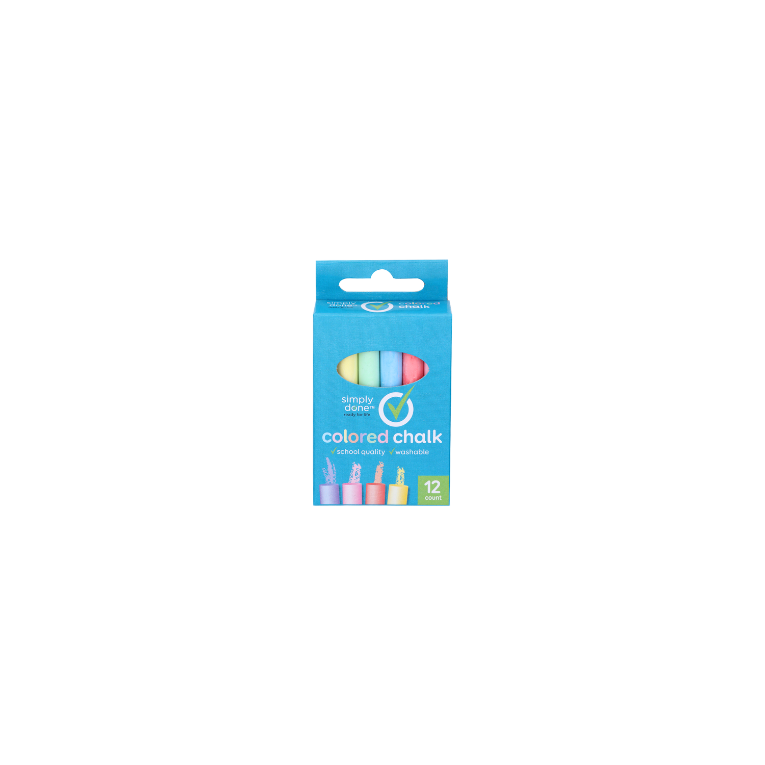 Simply Done Colored Chalk - 12 Count Image 1 of 2