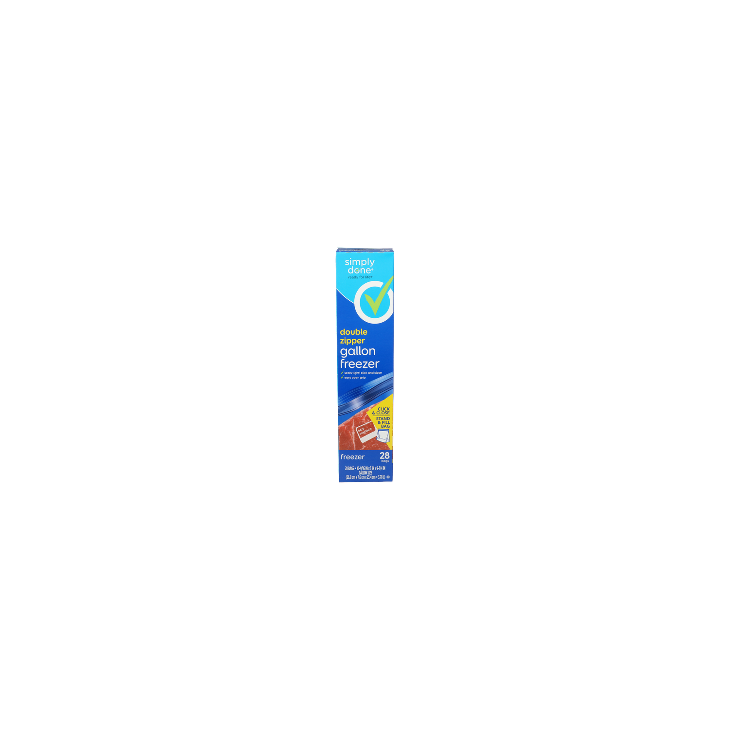 Simply Done Double Zipper Gallon Freezer - 28 Count Image 1 of 2