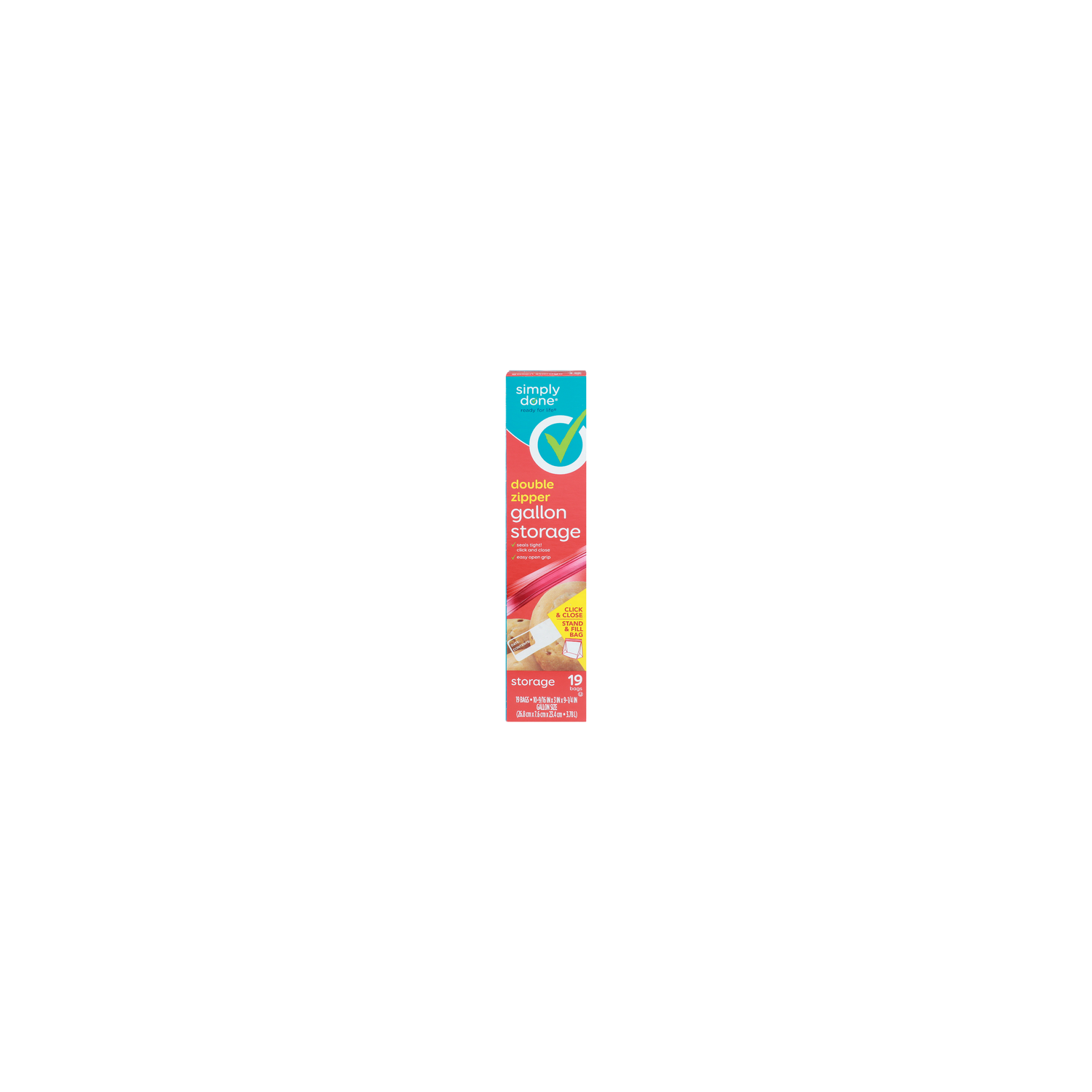 Simply Done Double Zipper Gallon Storage - 19 Count Image 1 of 2