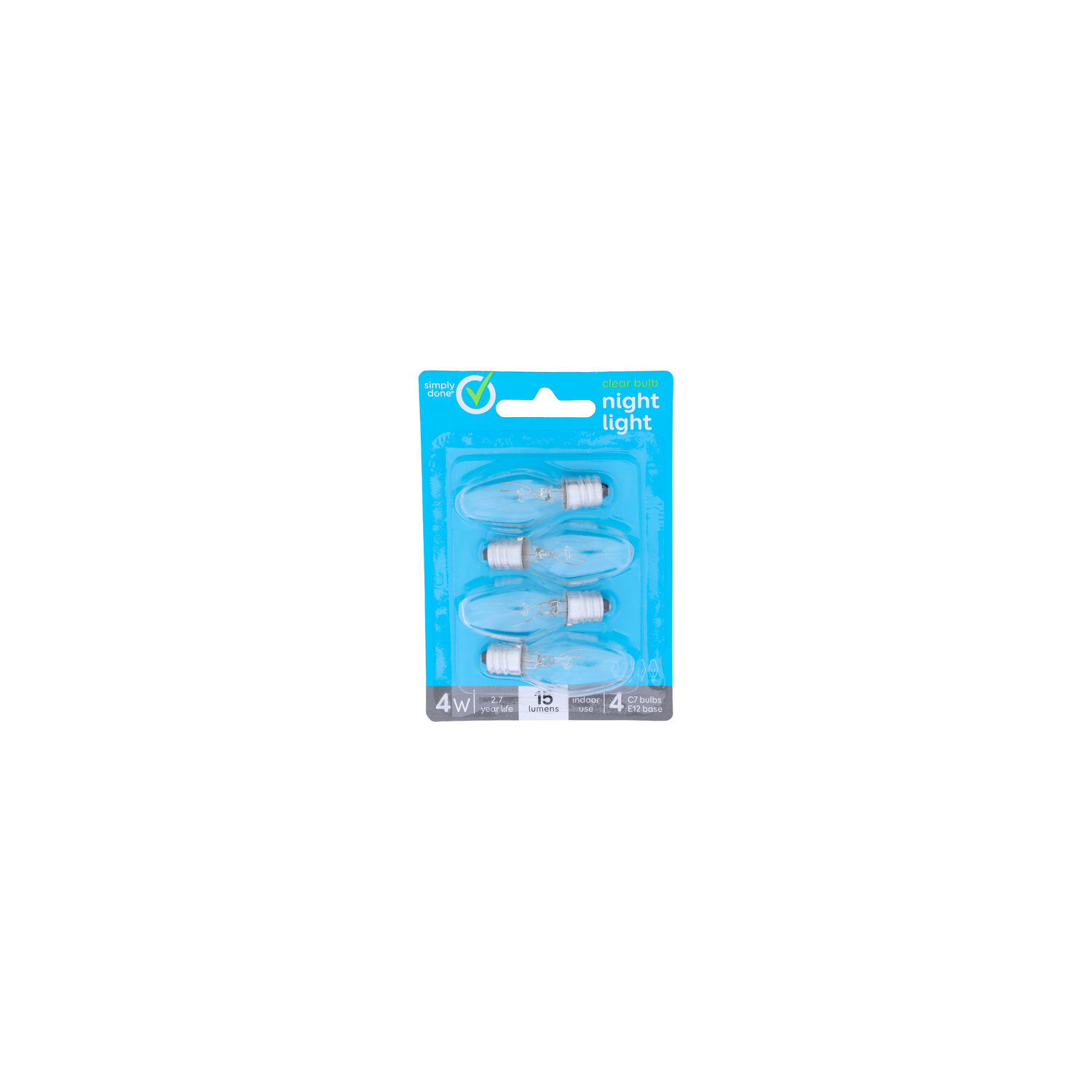 Simply Done Night Light Clear Bulb - 4 Count Image 1 of 2