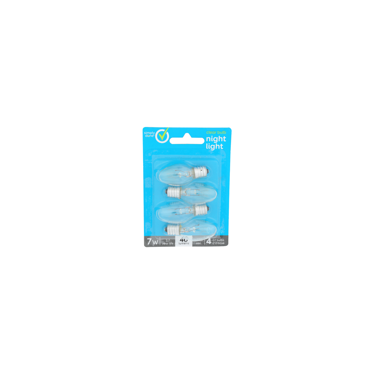 Simply Done Night Light Clear Bulb - 4 Count Image 1 of 2