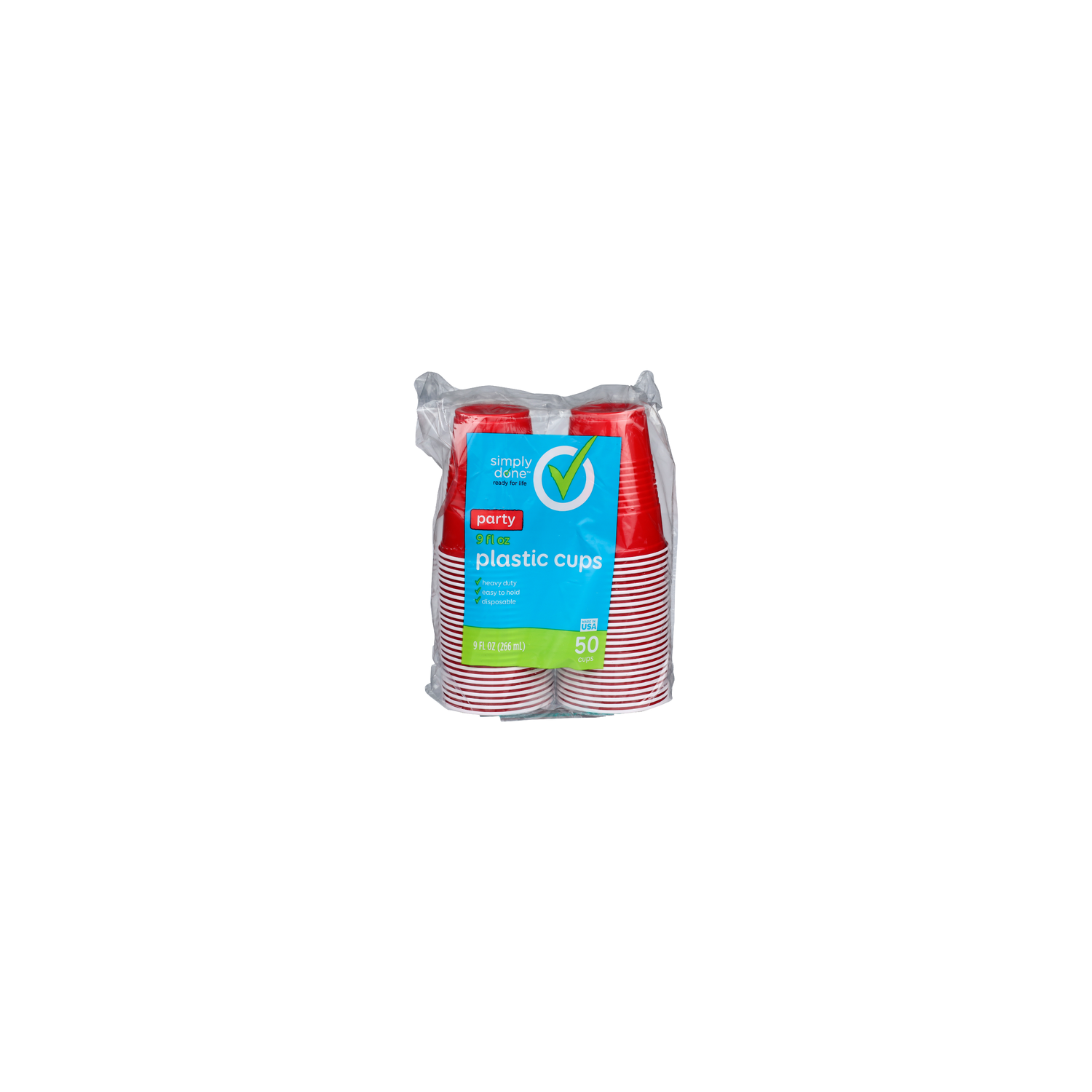 Simply Done Party Plastic Cups - 9 Fluid Ounce - 50 Count Image 1 of 2