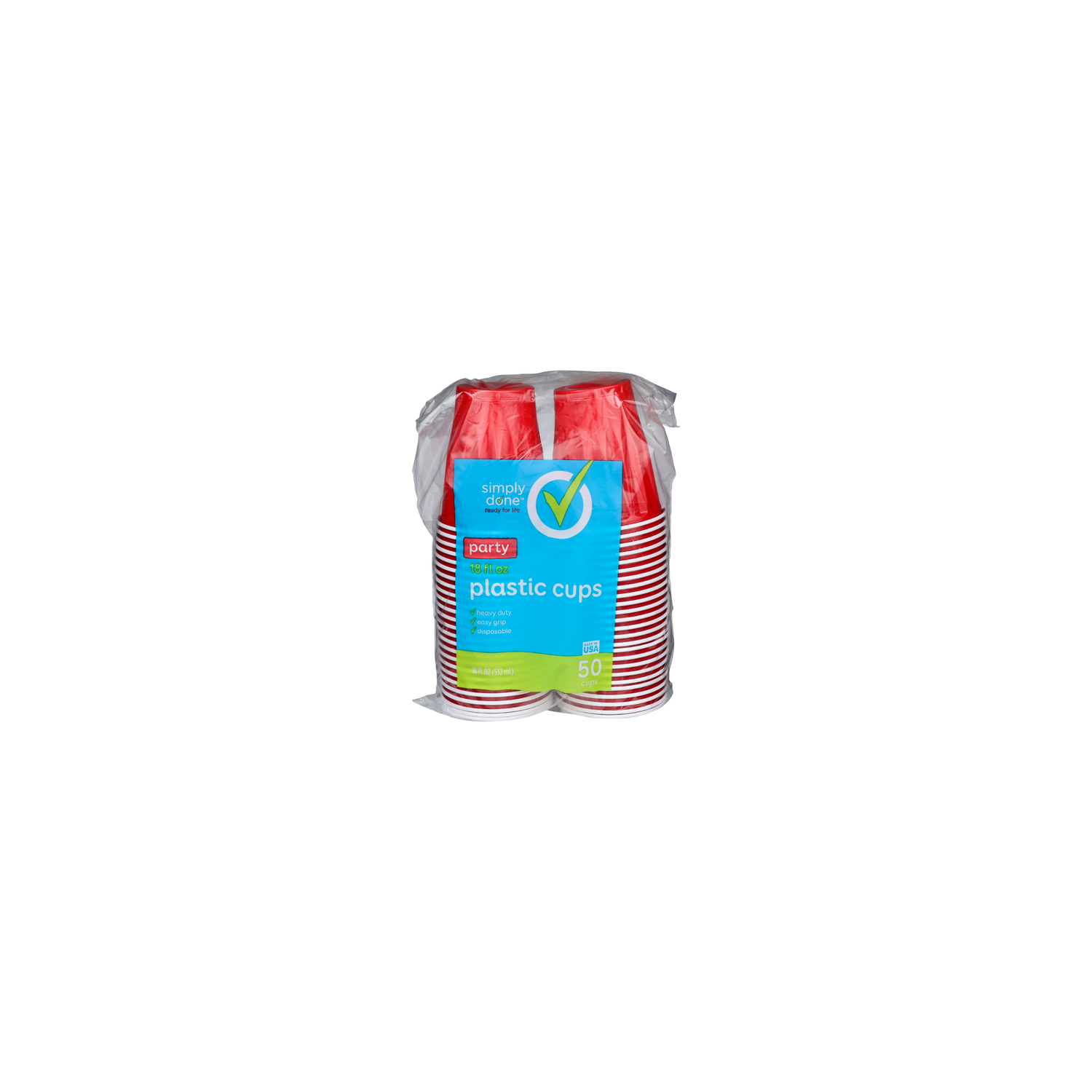 Simply Done Party Plastic Cups - 18 Fluid Ounce - 50 Count Image 1 of 2