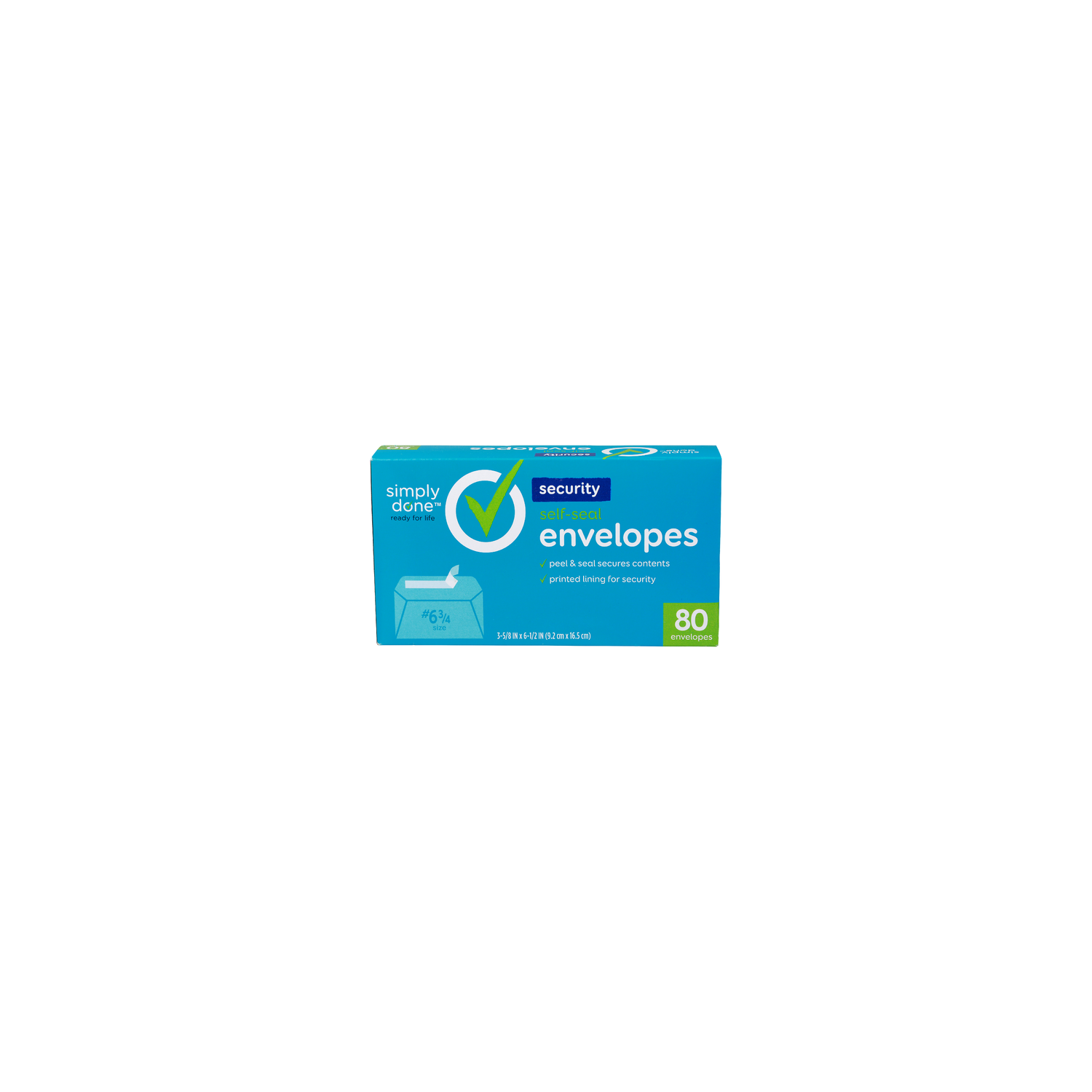 Simply Done Security Self-Seal Envelopes - 80 Count Image 1 of 2