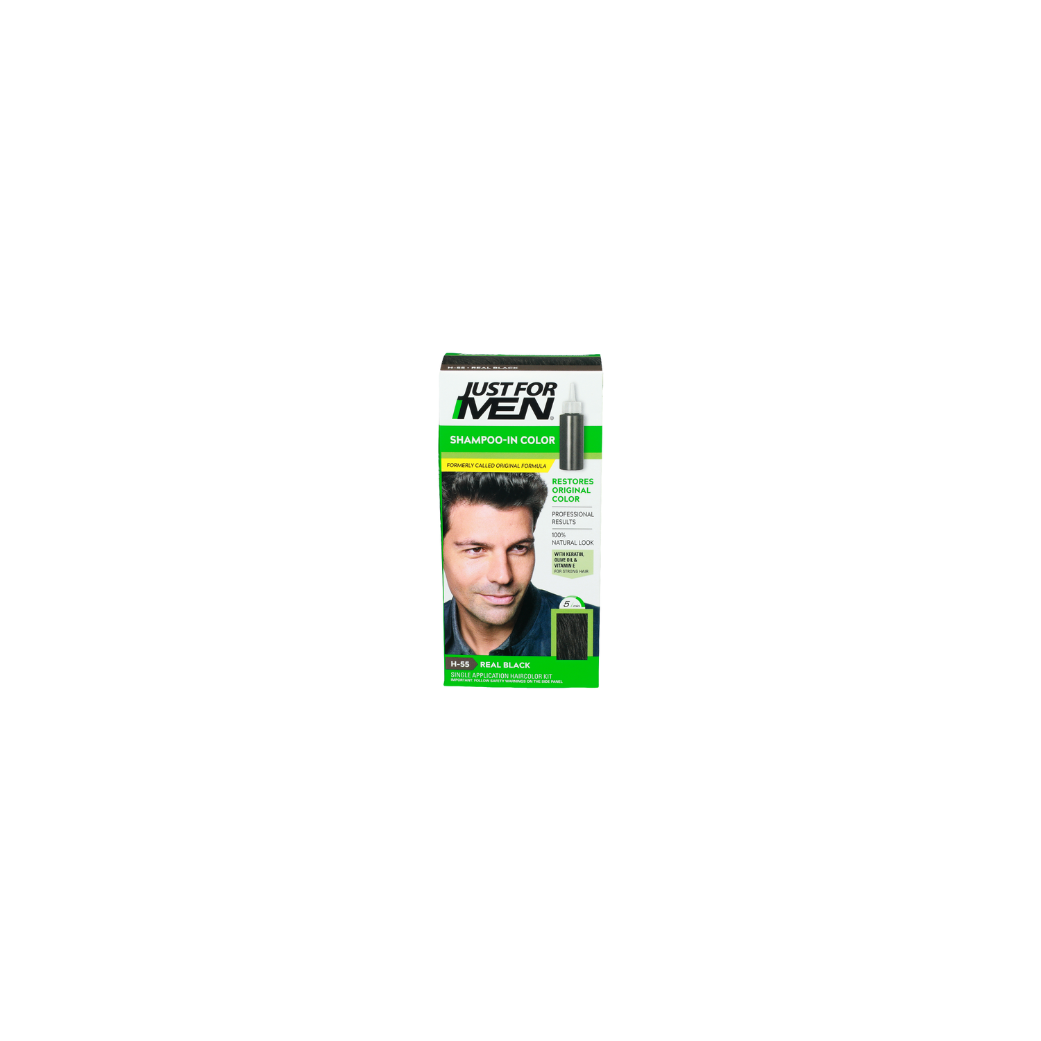 Just For Men H-55 Real Black Shampoo-In Color - 1 Each Image 1 of 3