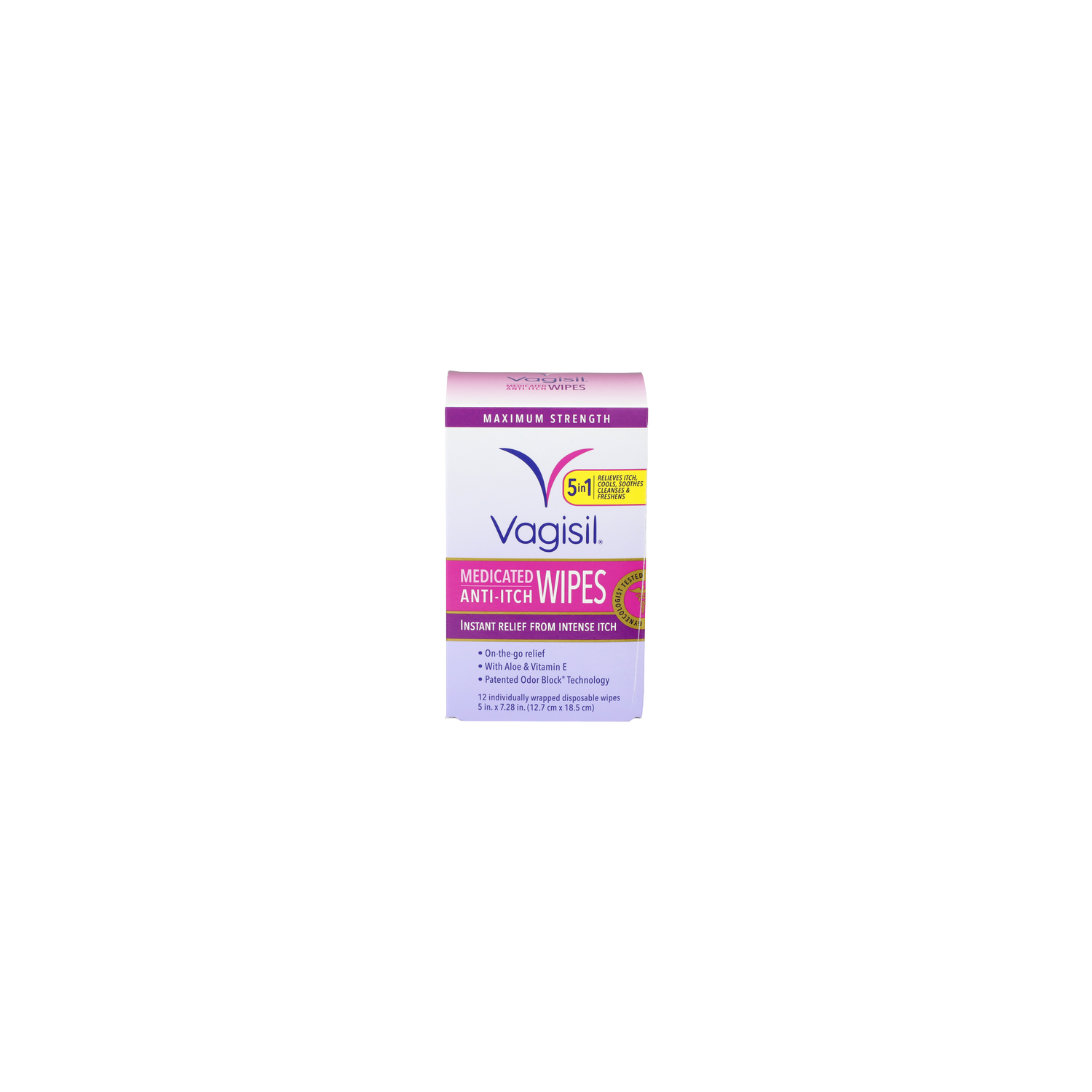 Vagisil Medicated Anti-Itch Wipes - 12 Count Image 1 of 2