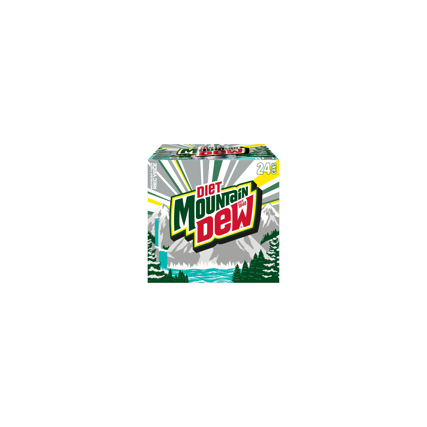 Mountain Dew Pack Diet Soda Citrus X 24 - 24 Count
