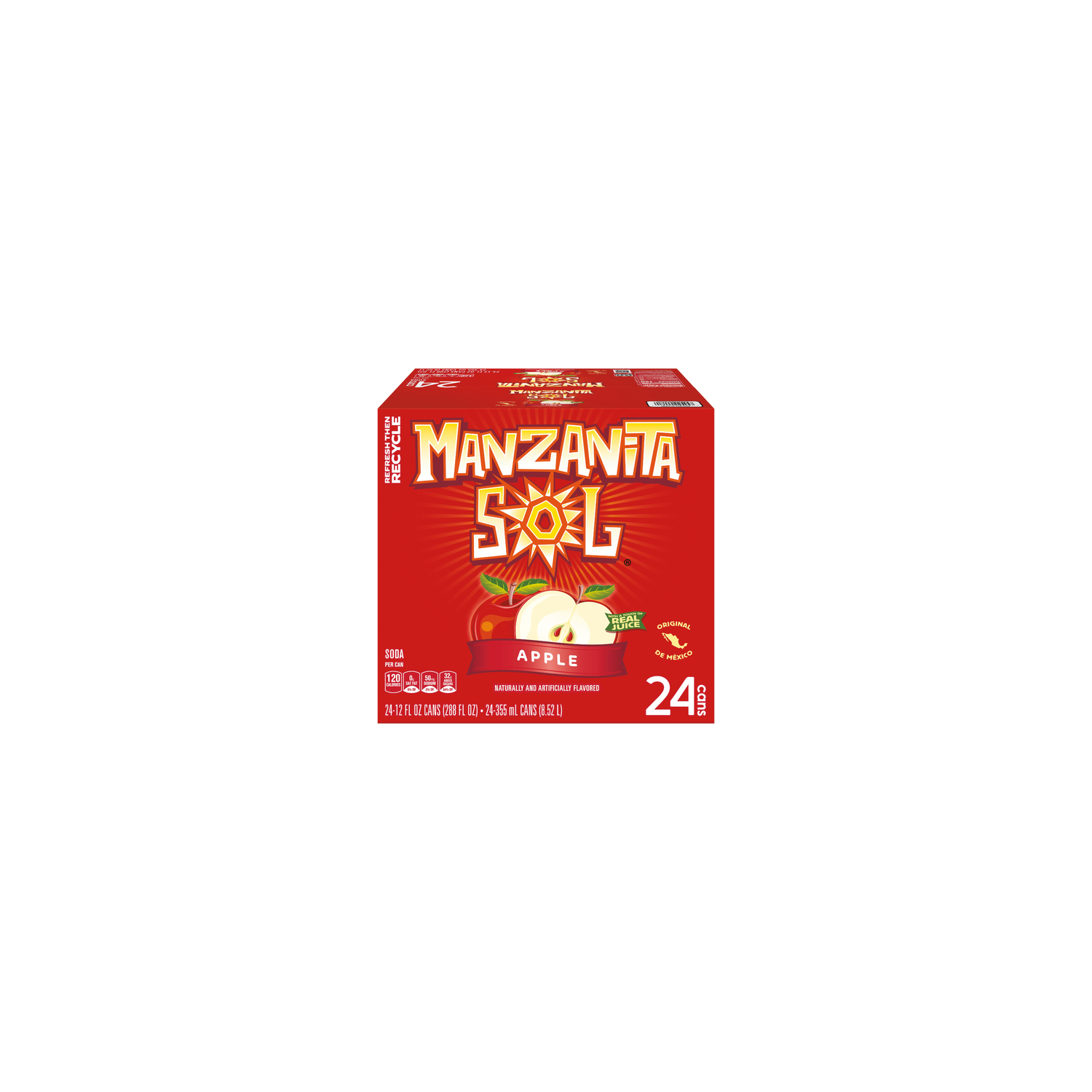 Manzanita Sol Soda Apple Naturally & Artificially Flavored - 288