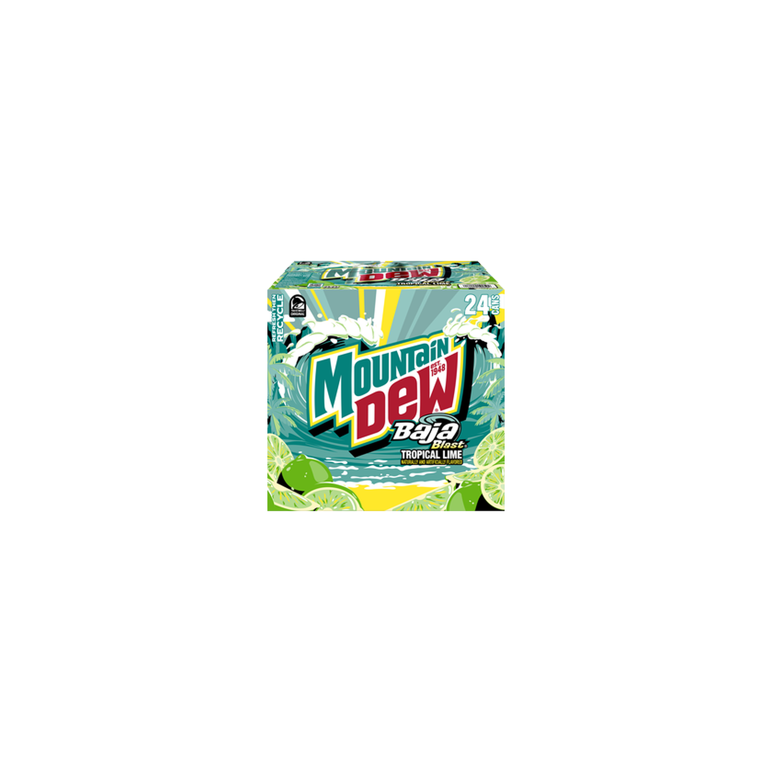 Mountain Dew Baja Blast Soda Tropical Lime - 288 Fluid Ounce