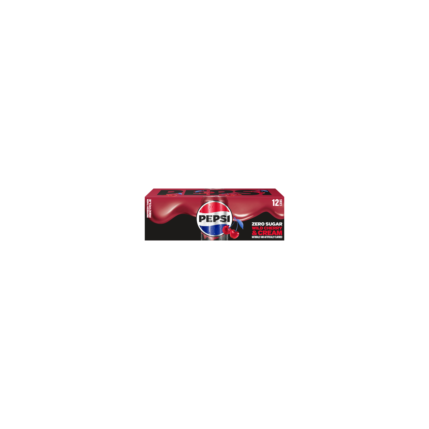 Pepsi Zero Sugar Soda Wild Cherry & Cream - 144 Fluid Ounce