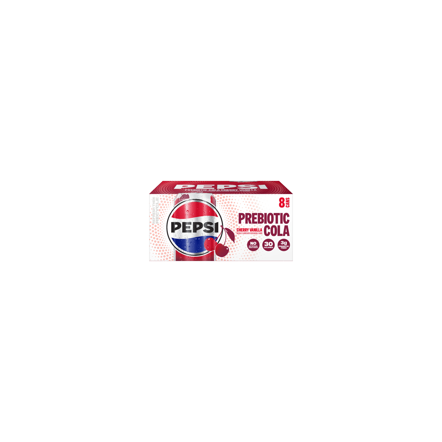 Pepsi Prebiotic Cola Cherry Vanilla X 8 - 96 Fluid Ounce