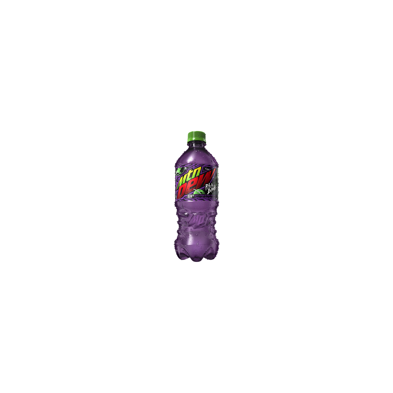 Mtn Dew Soda Pitch Black With A Blast Of Dark Citrus Punch - 20 Fluid Ounce