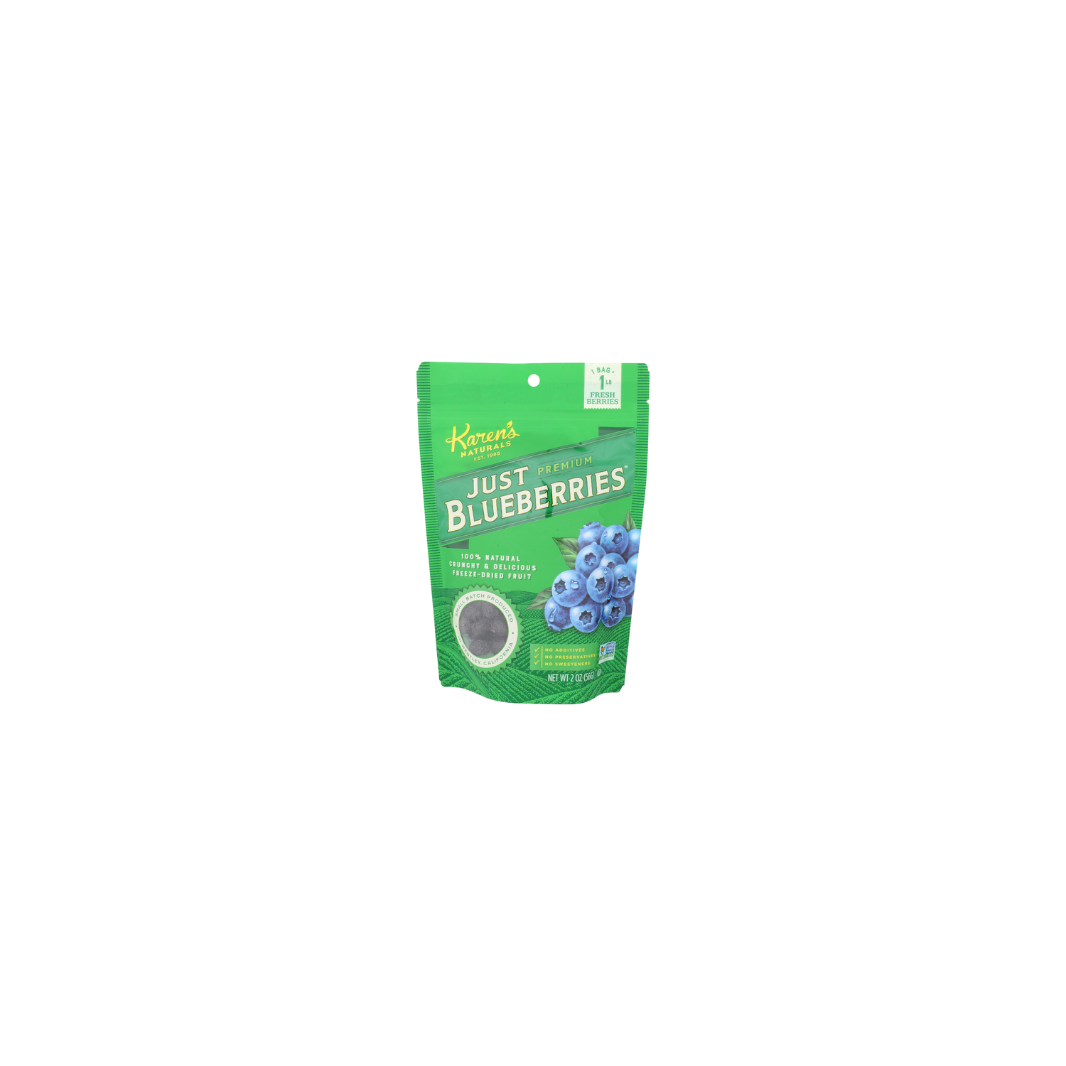 KAREN's Naturals Premium Just Blueberries - 2 Ounce Image 1 of 4