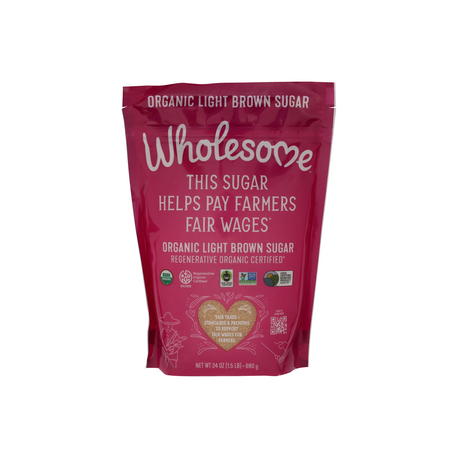 Wholesome Organic Light Brown Sugar - 24 Ounce Image 1 of 4