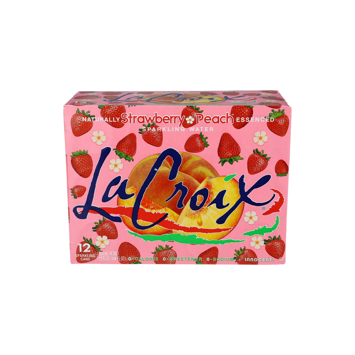 LaCroix Strawberry Peach Sparkling Water - 12 Fluid Ounce - 12 Count Image 1 of 3
