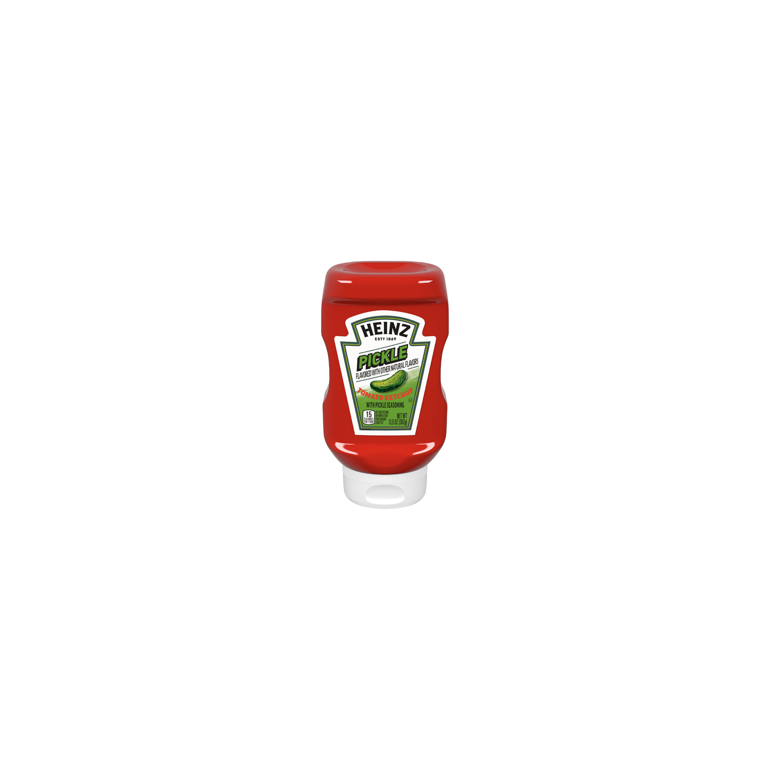 Heinz Tomato Ketchup With Pickle Seasoning, Bottle - 13.5 Ounce Image 1 of 2