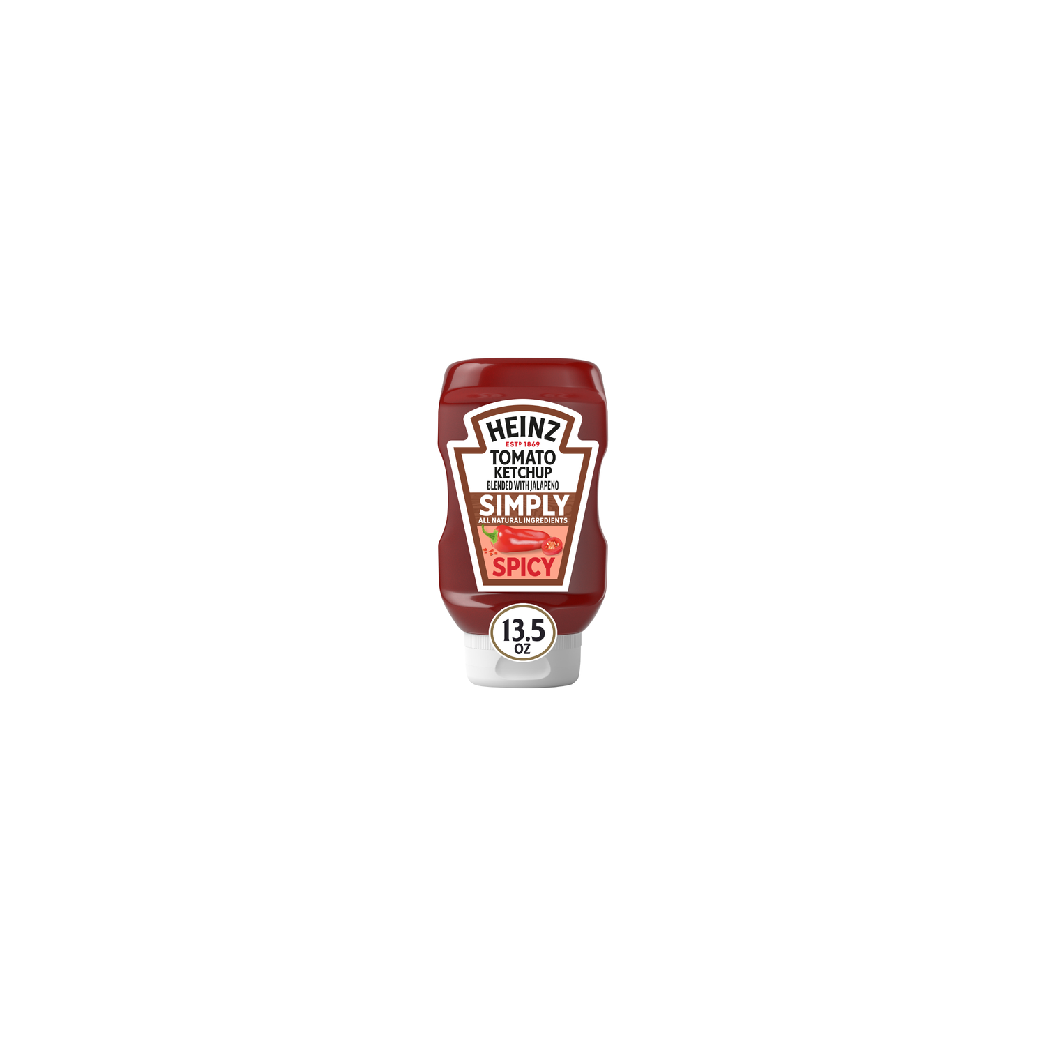 Heinz Spicy Simply Tomato Ketchup Blended With Jalapeno - 13.5 Ounce Image 1 of 4