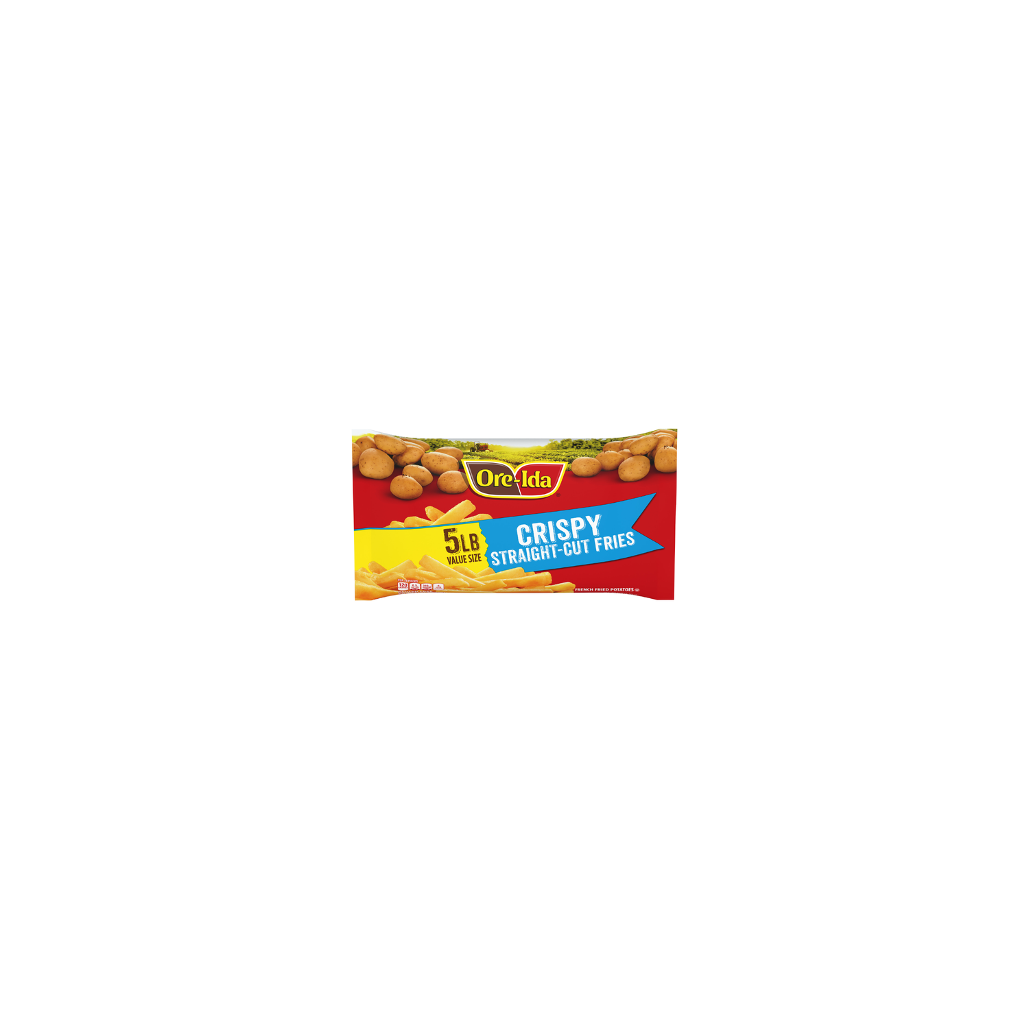 Ore-Ida Crispy Straight-Cut Fries, French Fried Potatoes, Value Size, Bag - 5 Pound Image 1 of 2