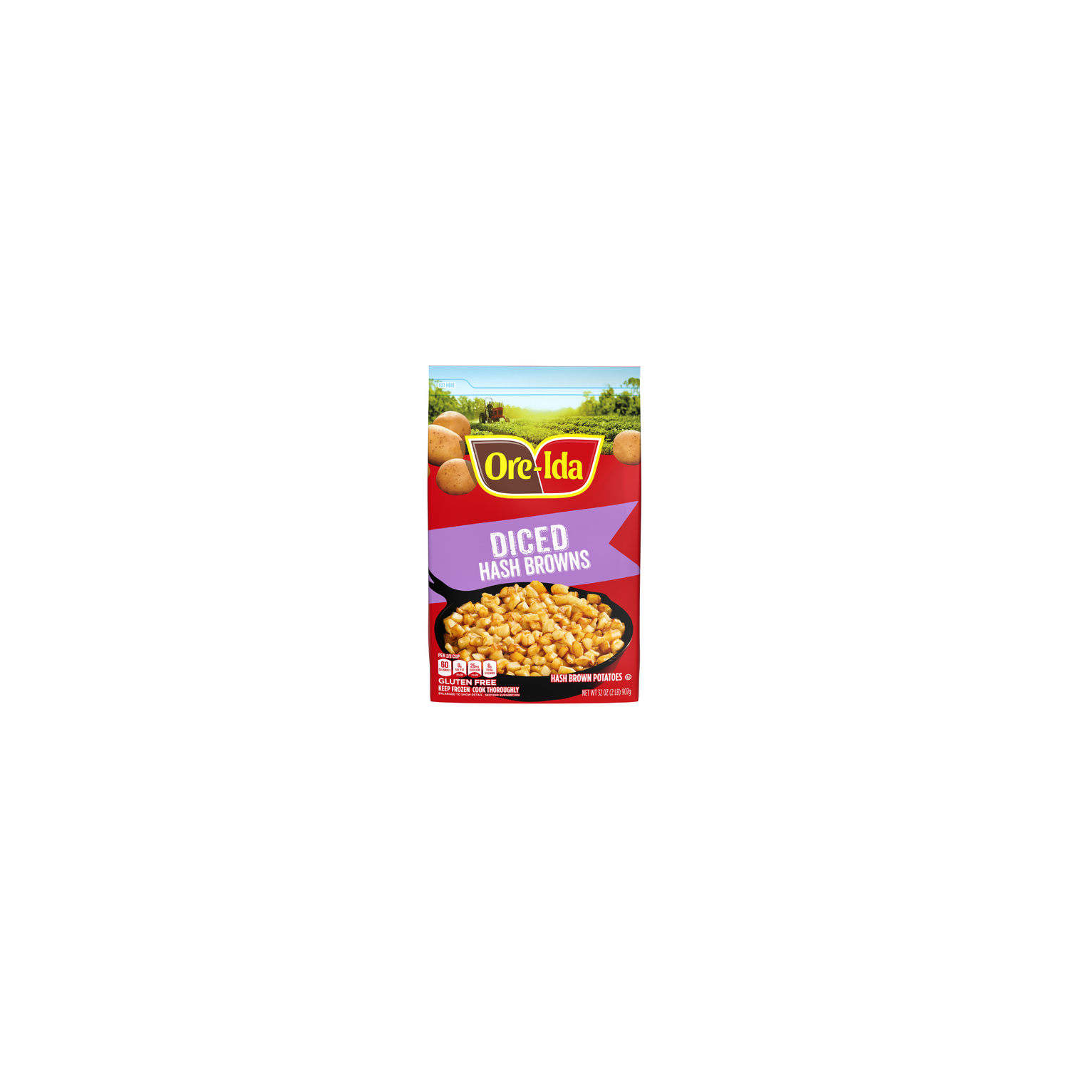 Ore-Ida Diced Hash Brown Frozen Potatoes, Bag - 32 Ounce Image 1 of 2