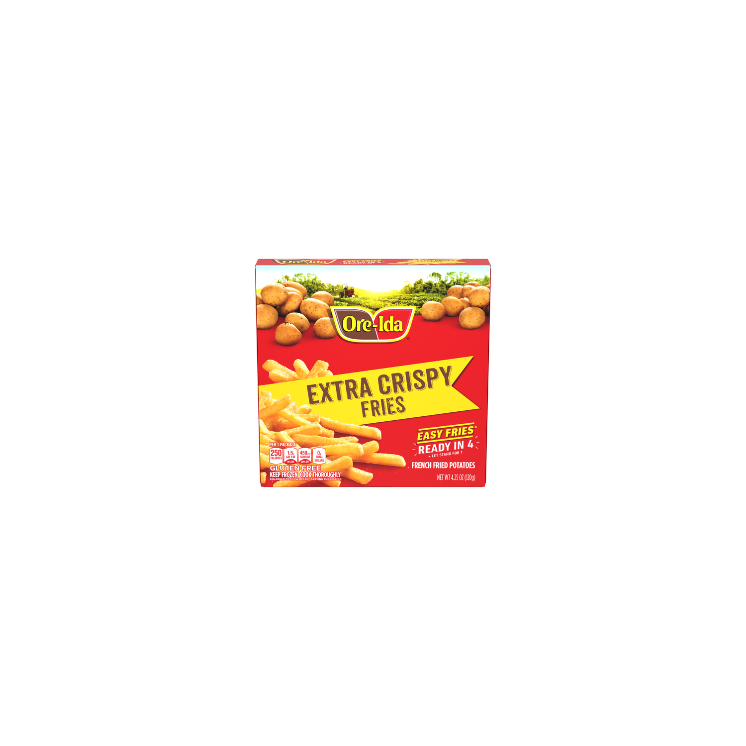 Ore-Ida Extra Crispy Fries French Fried Potatoes, Box - 4.25 Ounce Image 1 of 2