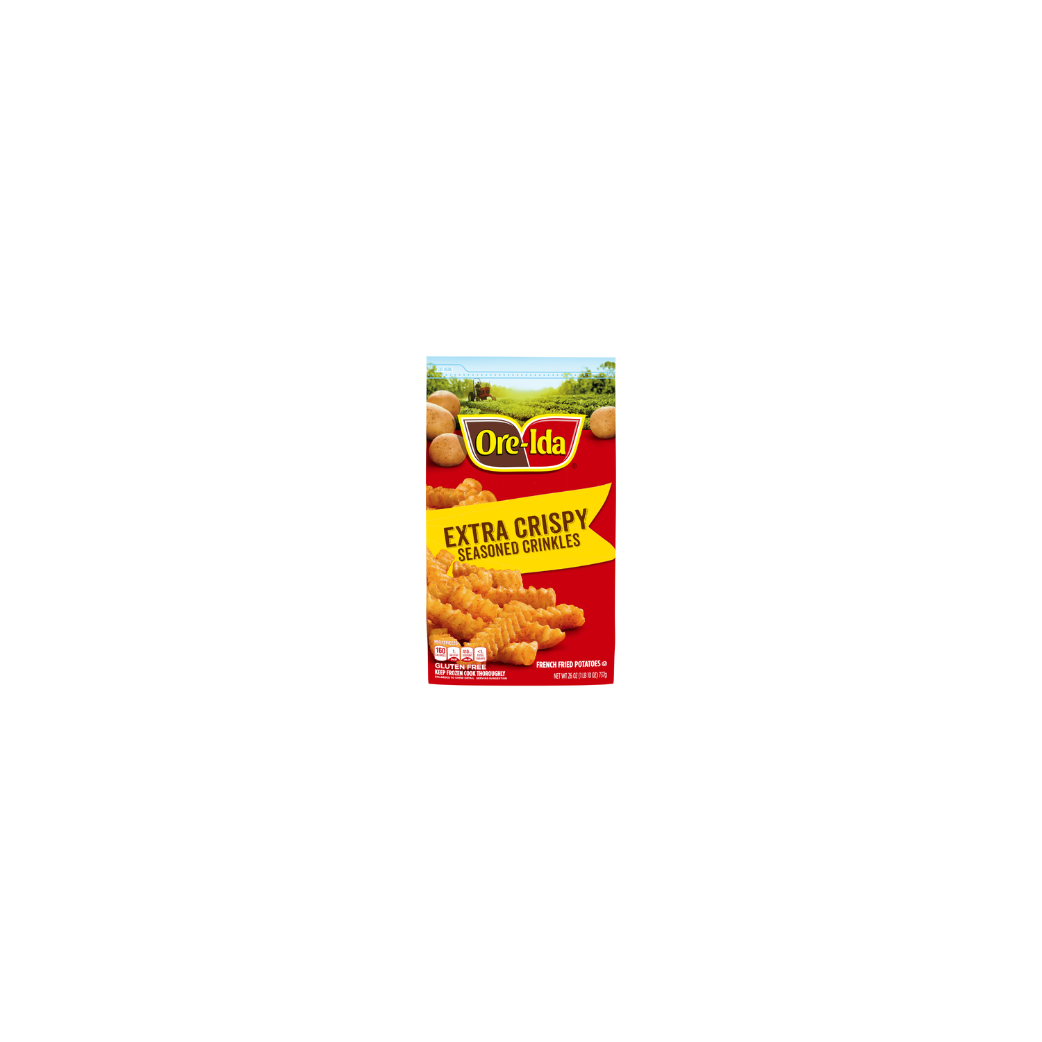 Ore-Ida Oregon & Idaho Extra Crispy Seasoned Crinkles French Fried Potatoes - 26 Ounce Image 1 of 3