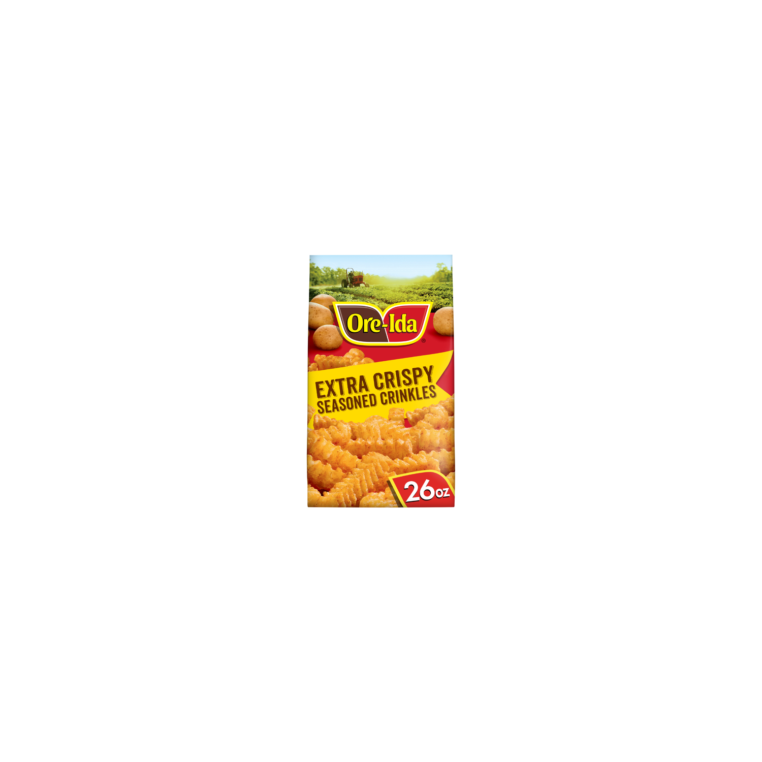 Ore-Ida Oregon & Idaho Extra Crispy Seasoned Crinkles French Fried Potatoes - 26 Ounce Image 1 of 4
