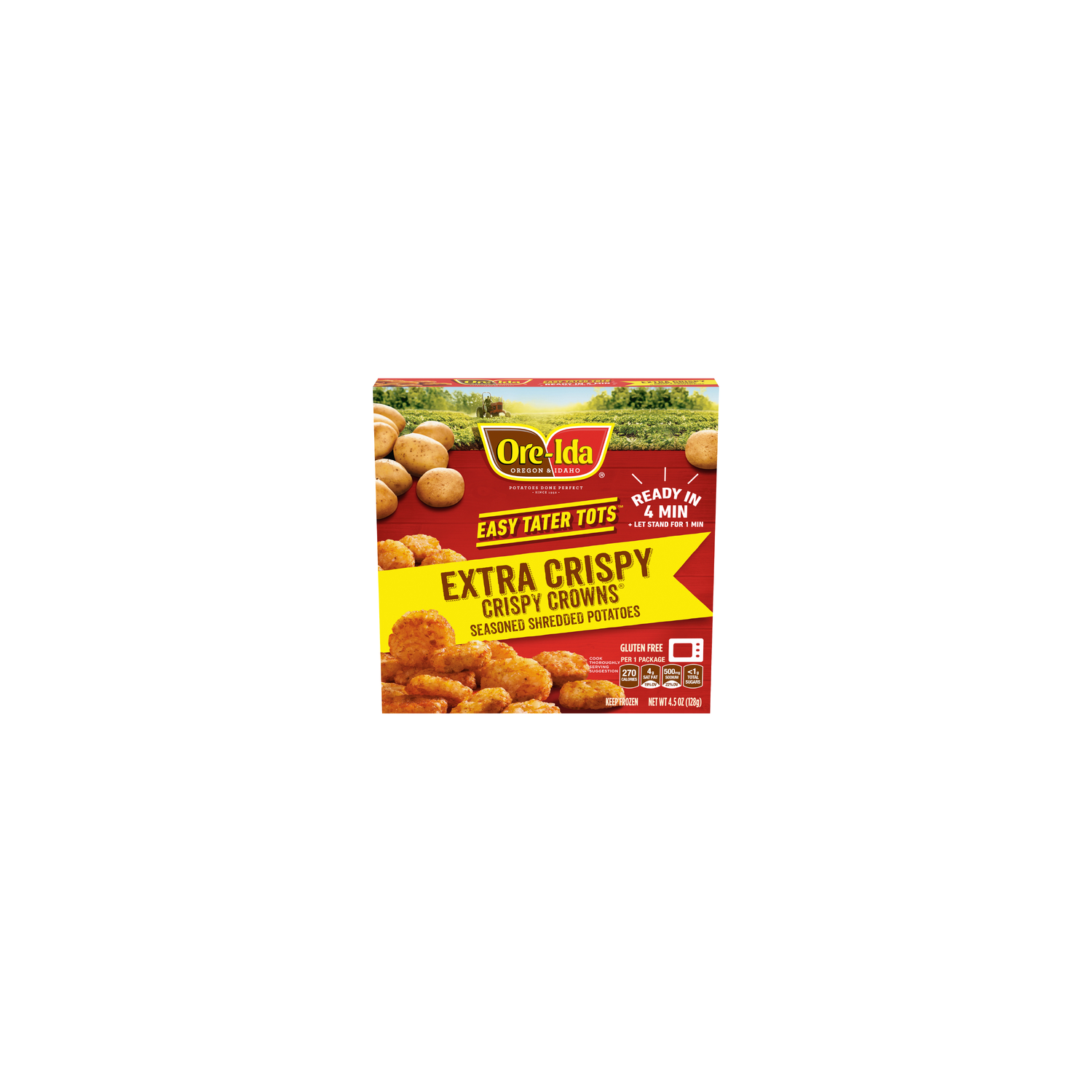 Ore-Ida Extra Crispy Easy Crowns Seasoned Shredded Potatoes, Box - 4.5 Ounce Image 1 of 2