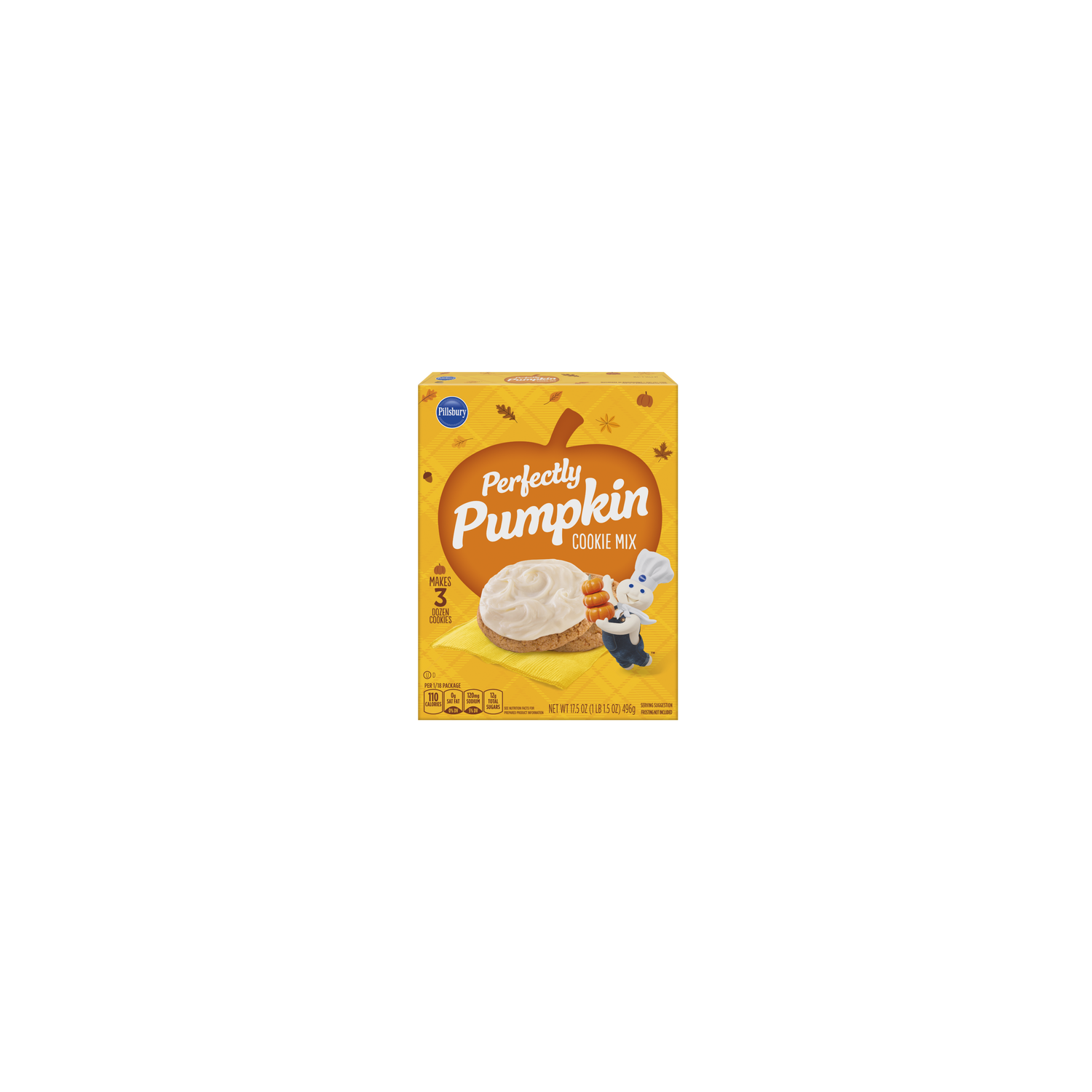 Pillsbury Perfectly Pumpkin Cookie Mix - 17.5 Ounce Image 1 of 3
