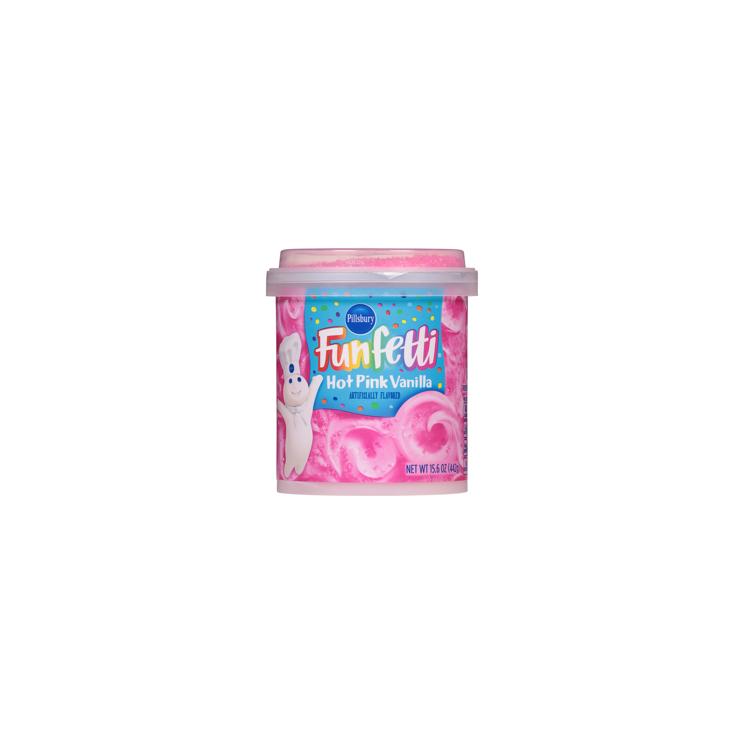 Pillsbury Funfetti Hot Pink Vanilla Frosting, Tub - 15.6 Ounce Image 1 of 2