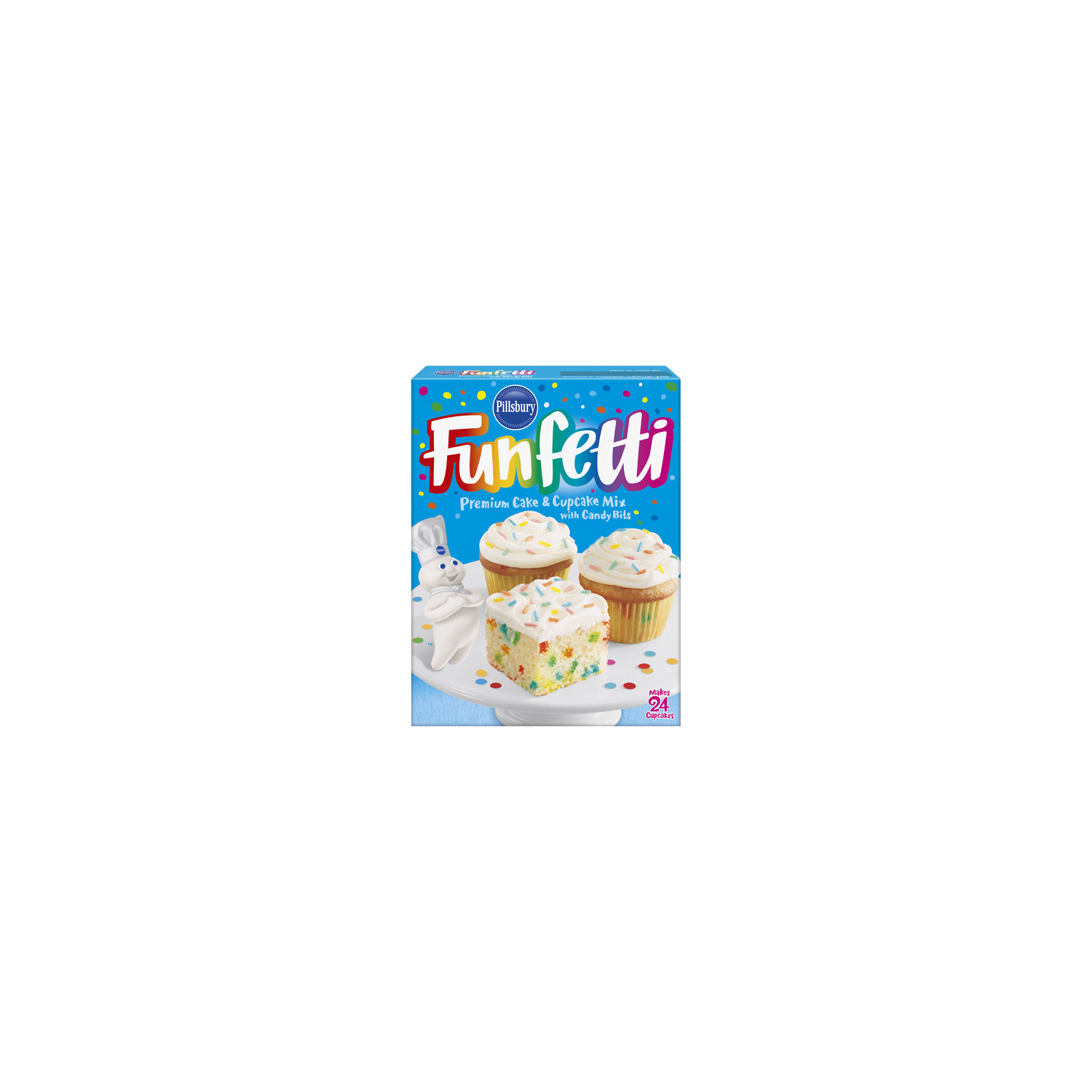 Pillsbury Funfetti Premium Cake & Cupcake Mix With Candy Bits - 15.25 Ounce Image 1 of 4