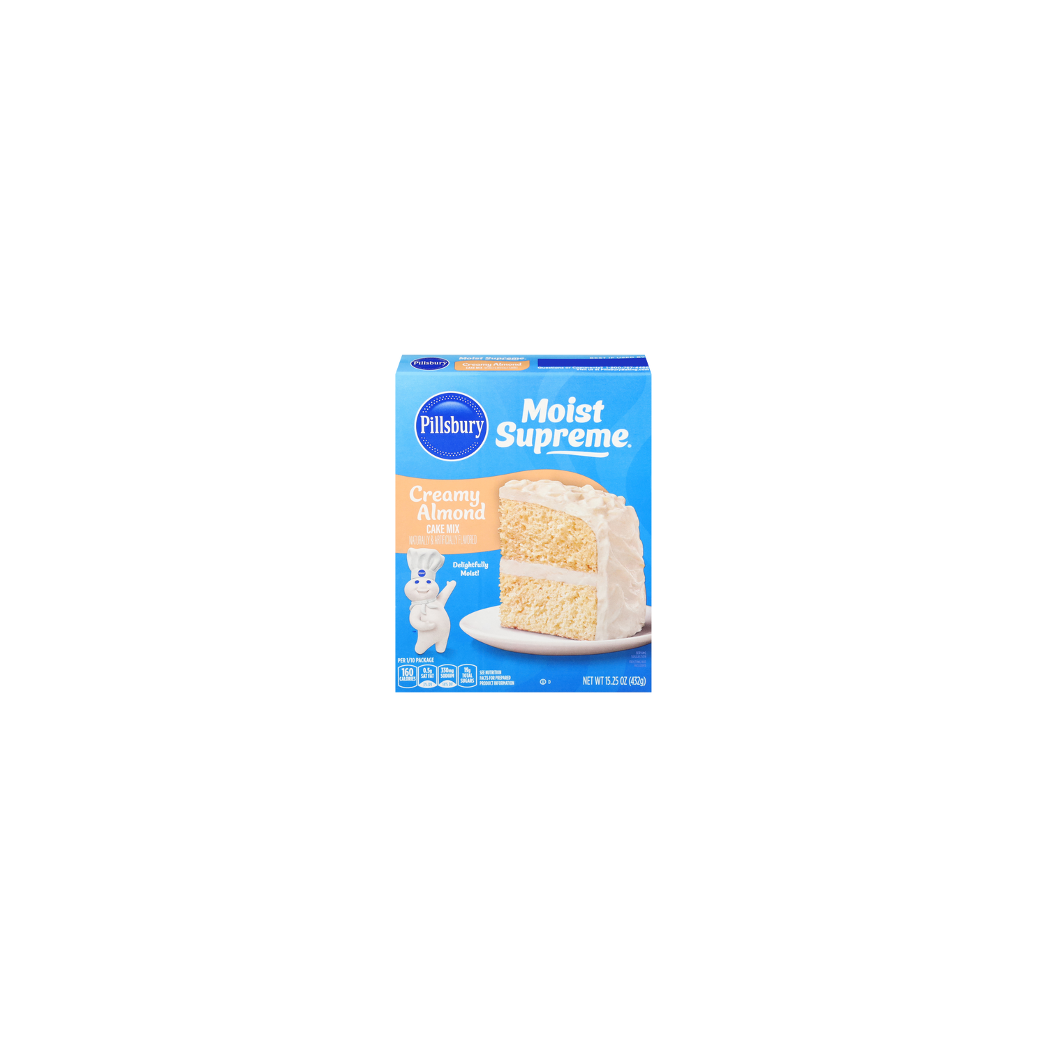 Pillsbury Moist Supreme Creamy Almond Cake Mix, Box - 15.25 Ounce Image 1 of 2