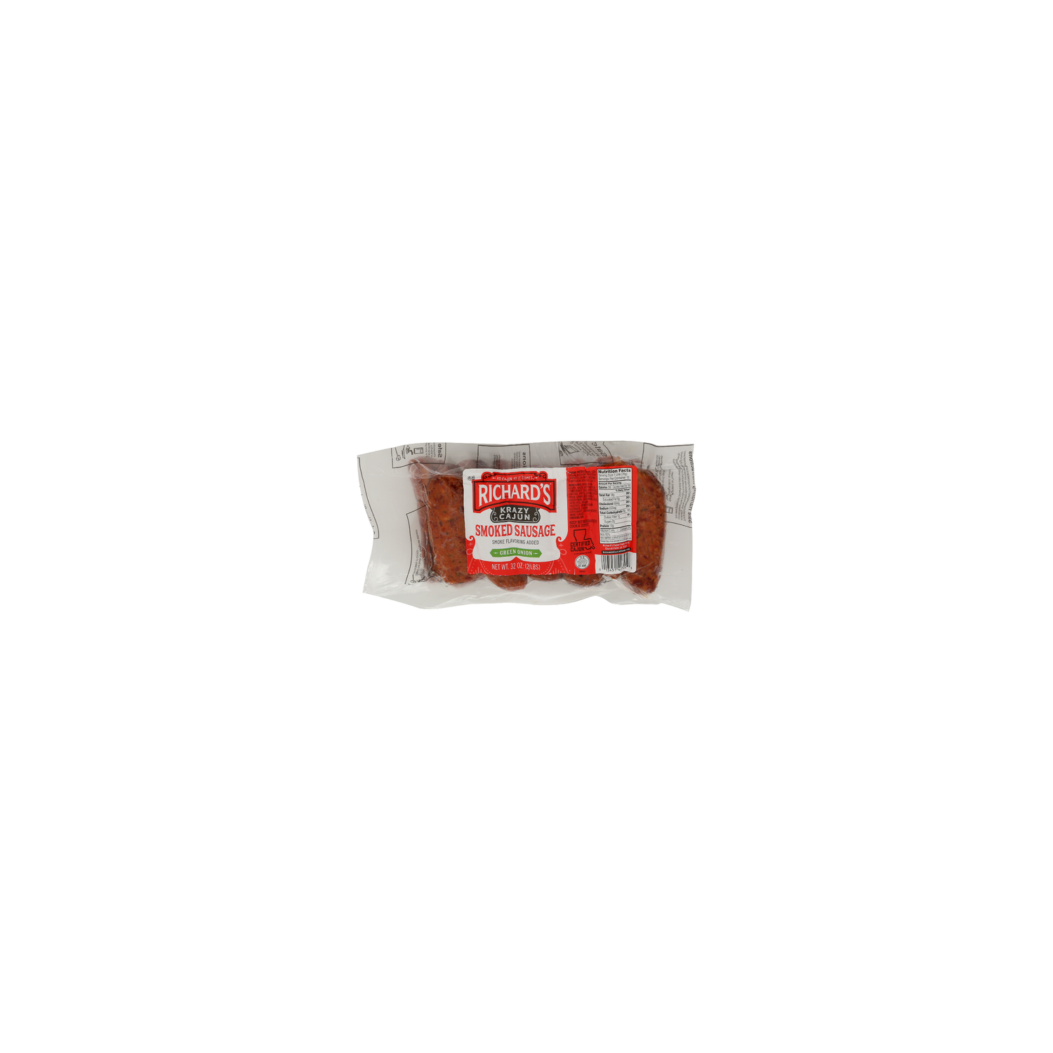 Richards Cajun Foods Krazy Link Green Onion Smoked Sausage - 32 Ounce Image 1 of 4