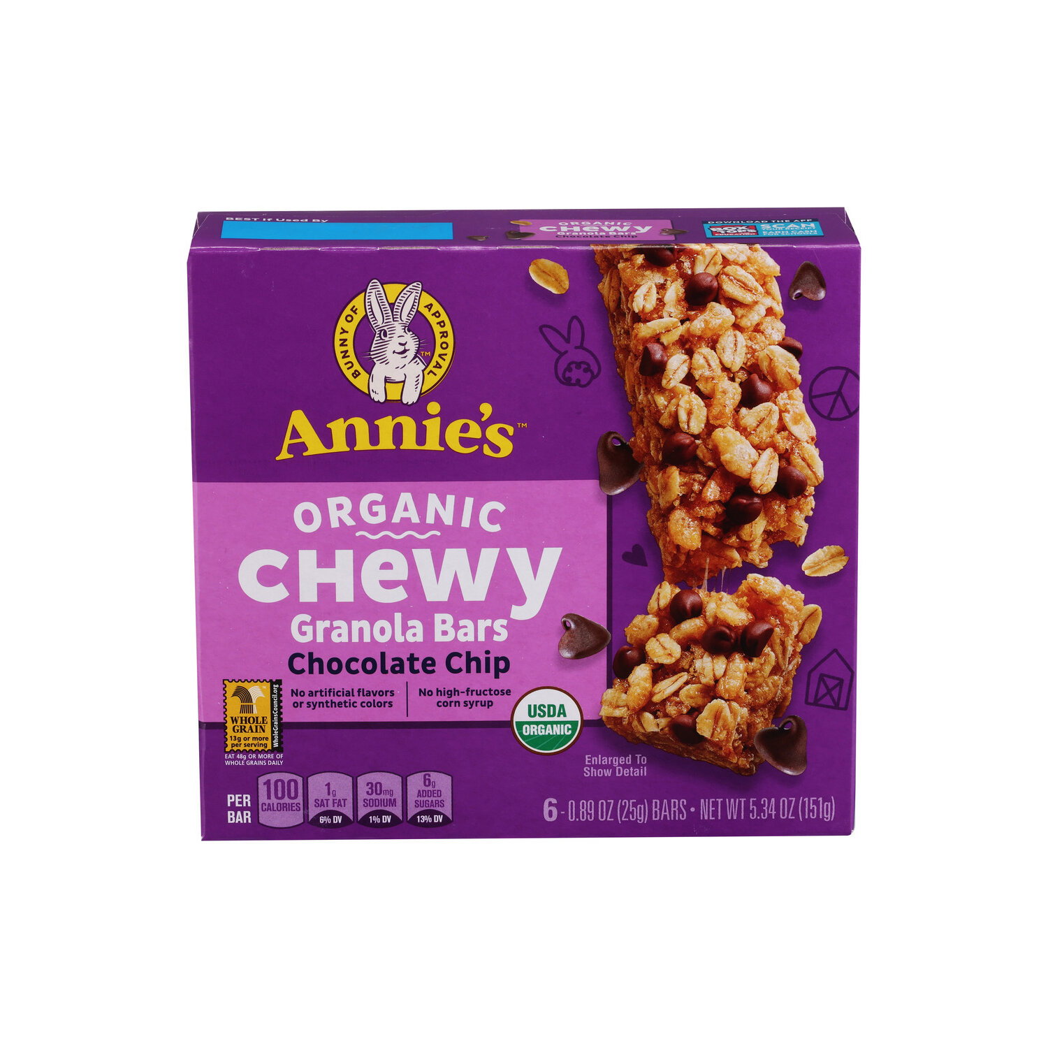 ANNIE's Homegrown Chewy Granola Bars - 0.89 Ounce - 6 Count