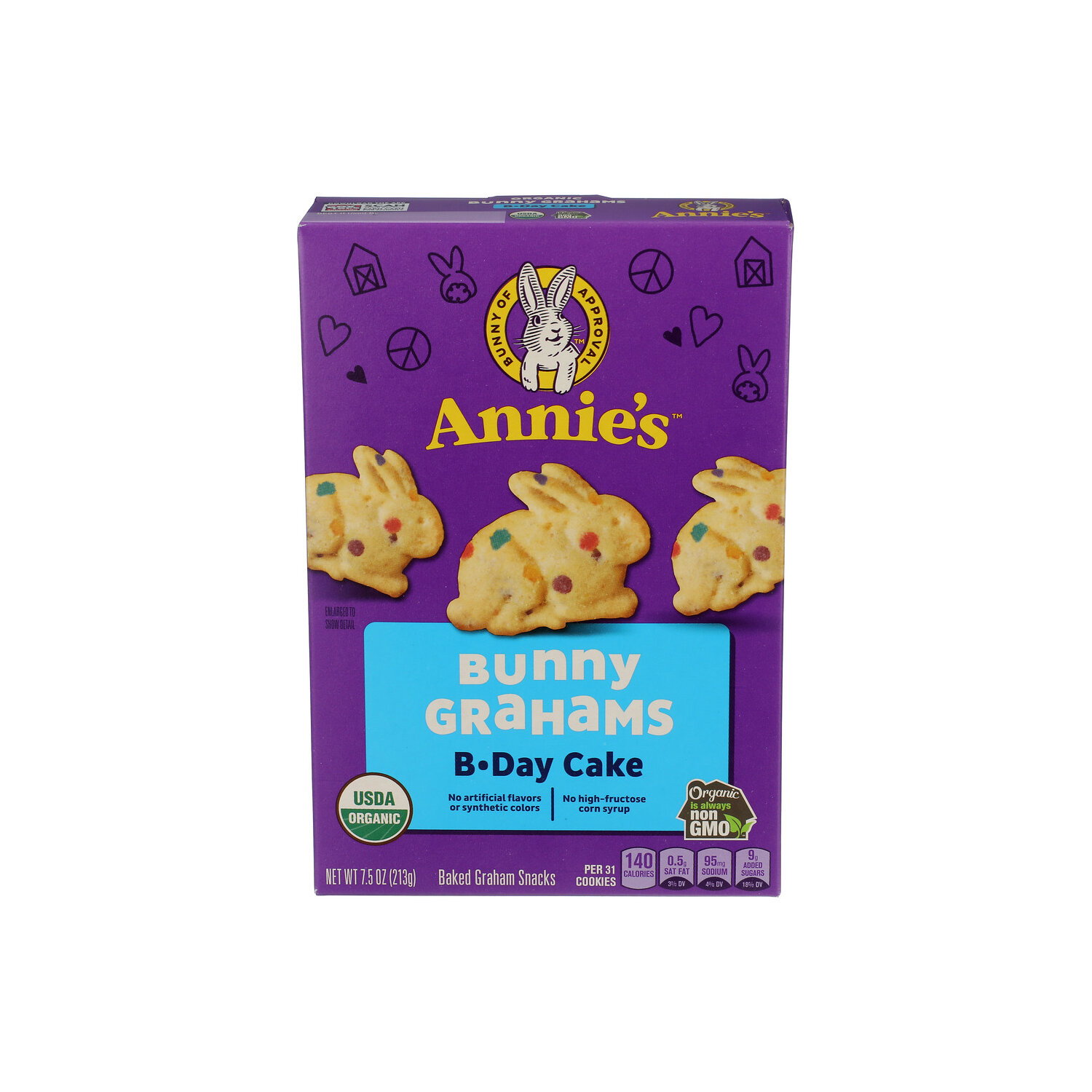Annie's Organic Birthday Cake Bunny Graham Snacks - 7.5 Ounce Image 1 of 4
